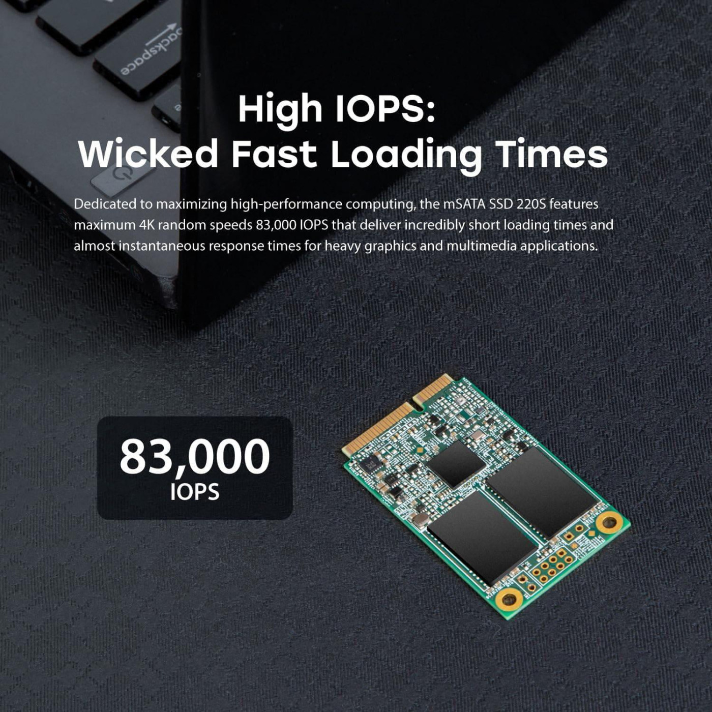 Накопичувач SSD Transcend mSATA 256GB MSA220S 3D NAND DRAM-less (TS256GMSA220S)