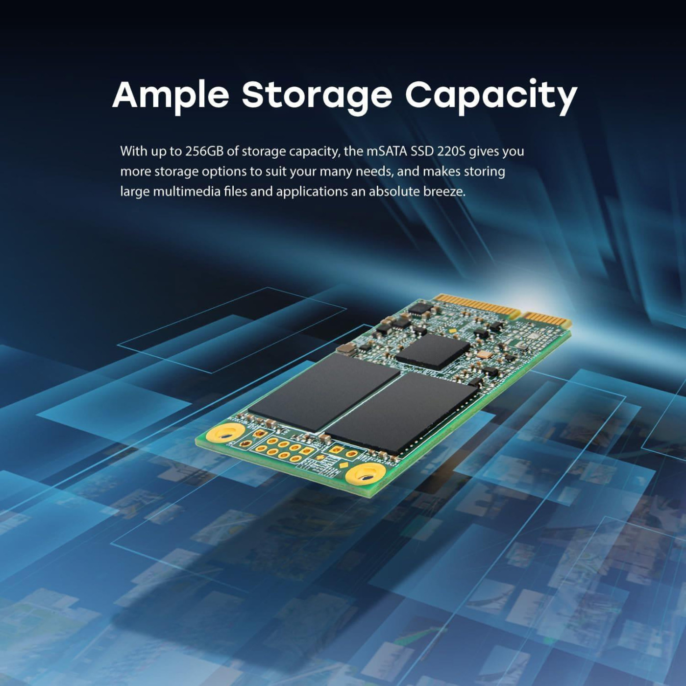 Накопичувач SSD Transcend mSATA 128GB 3D NAND DRAM-less (MSA220S)