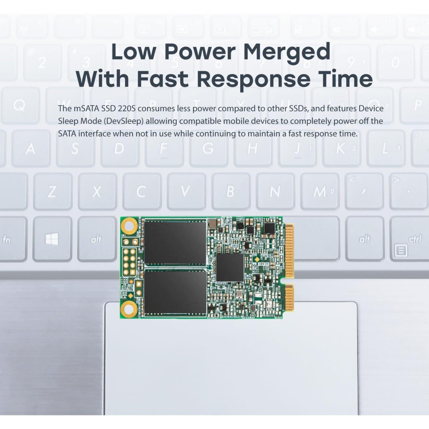 Накопичувач SSD Transcend mSATA 128GB 3D NAND DRAM-less (MSA220S)