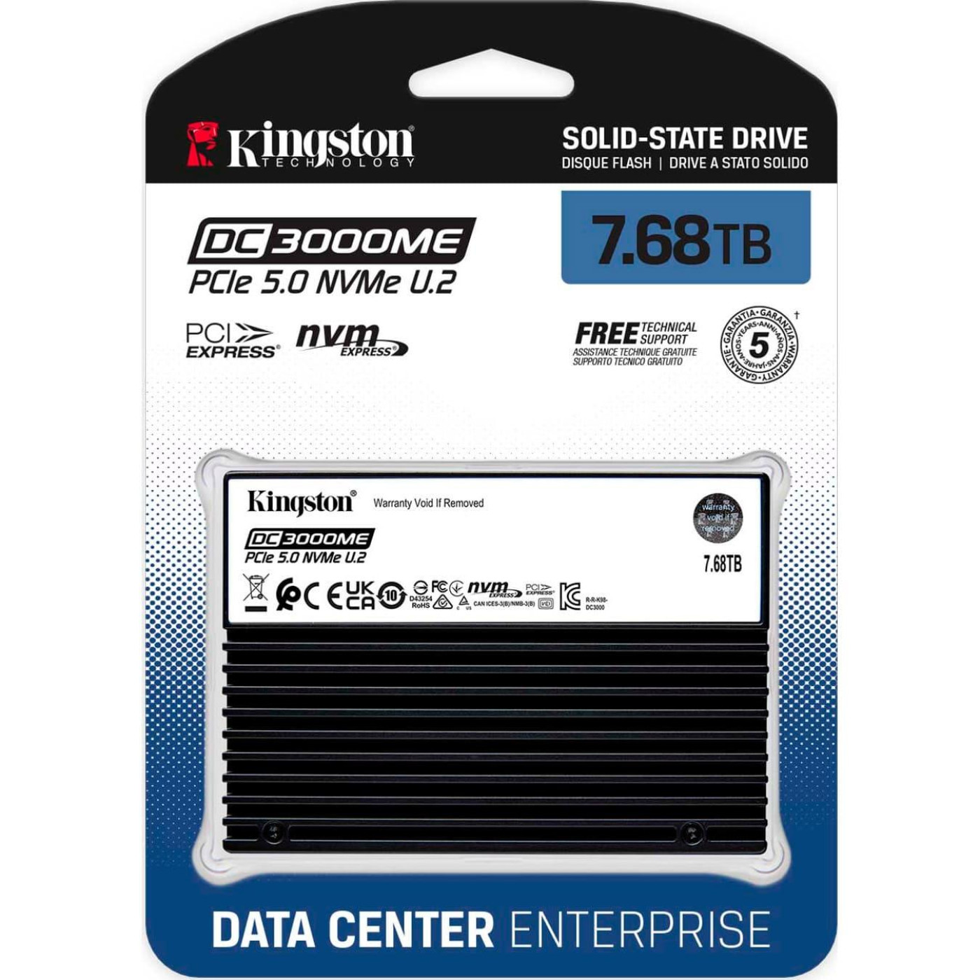 Накопичувач SSD Kingston Sata 2.5 7.68TB DC3000ME (SEDC3000ME/7T6)