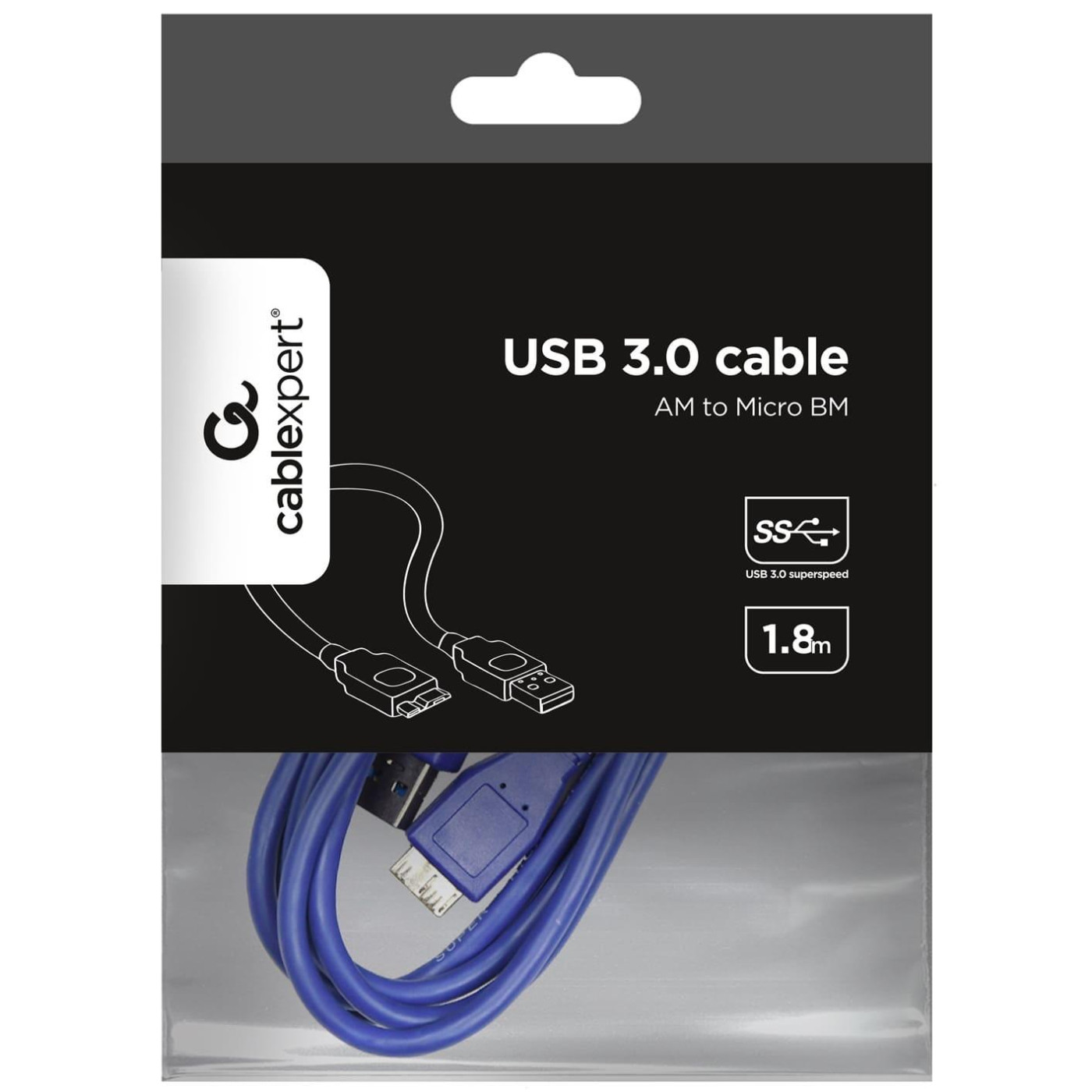 Кабель Gembird USB-Micro USB 1.8м, синий (CCP-mUSB3-AMBM-6)