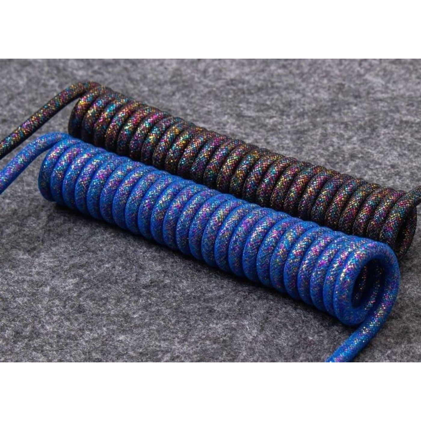 Кабель Keychron USB-A/USB-C > USB-C заряджання/синхронизации Keychron, 1.08м, Type-C, Premium Coiled Aviator, чорний (CAB7_KEYCHRON)