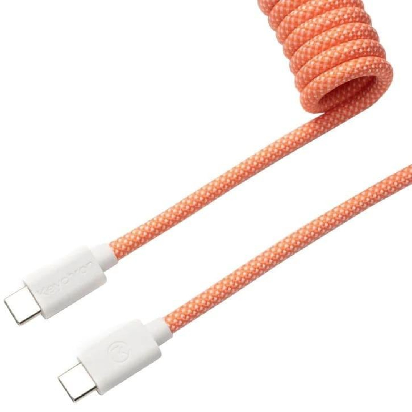 Кабель Keychron USB-A/USB-C > USB-C заряджання/синхронизации Keychron, 1.36м, Type-C, Coiled Aviator, оранжевий (CAB14_KEYCHRON)