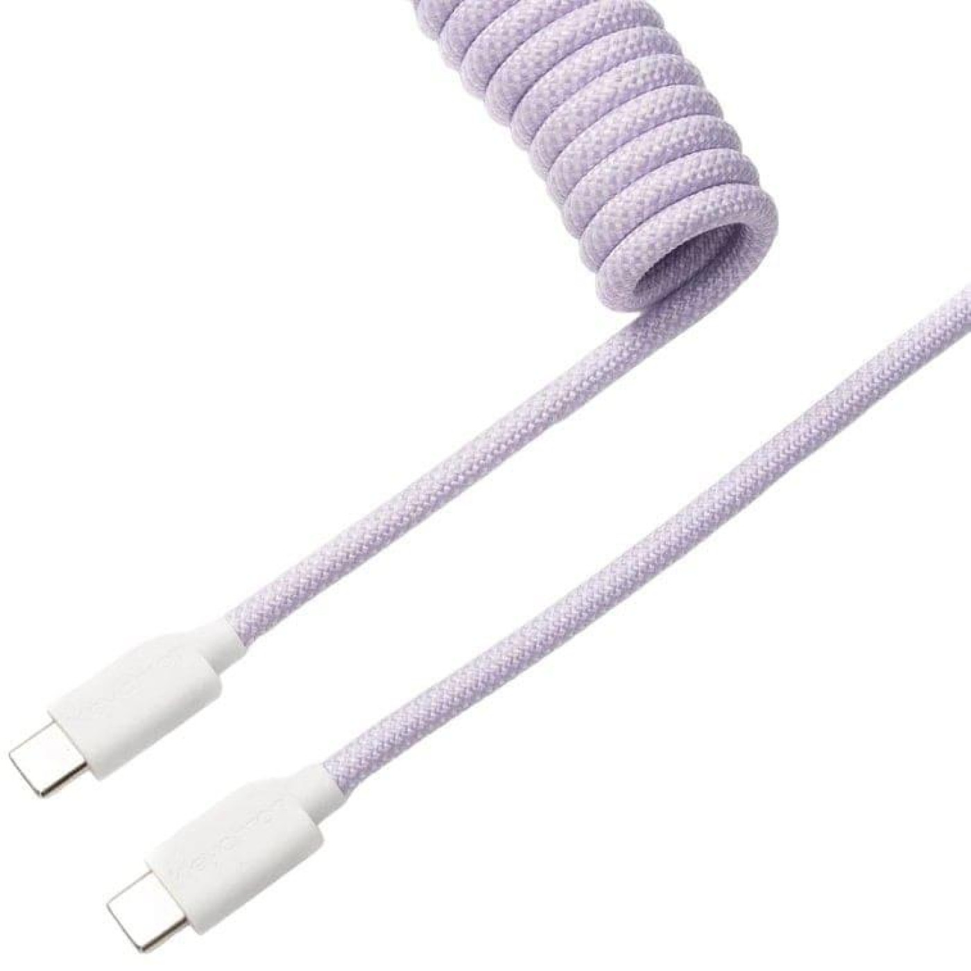 Кабель Keychron USB-A/USB-C > USB-C заряджання/синхронизации Keychron, 1.36м, Type-C, Coiled Aviator, фиолетовий (CAB17_KEYCHRON)