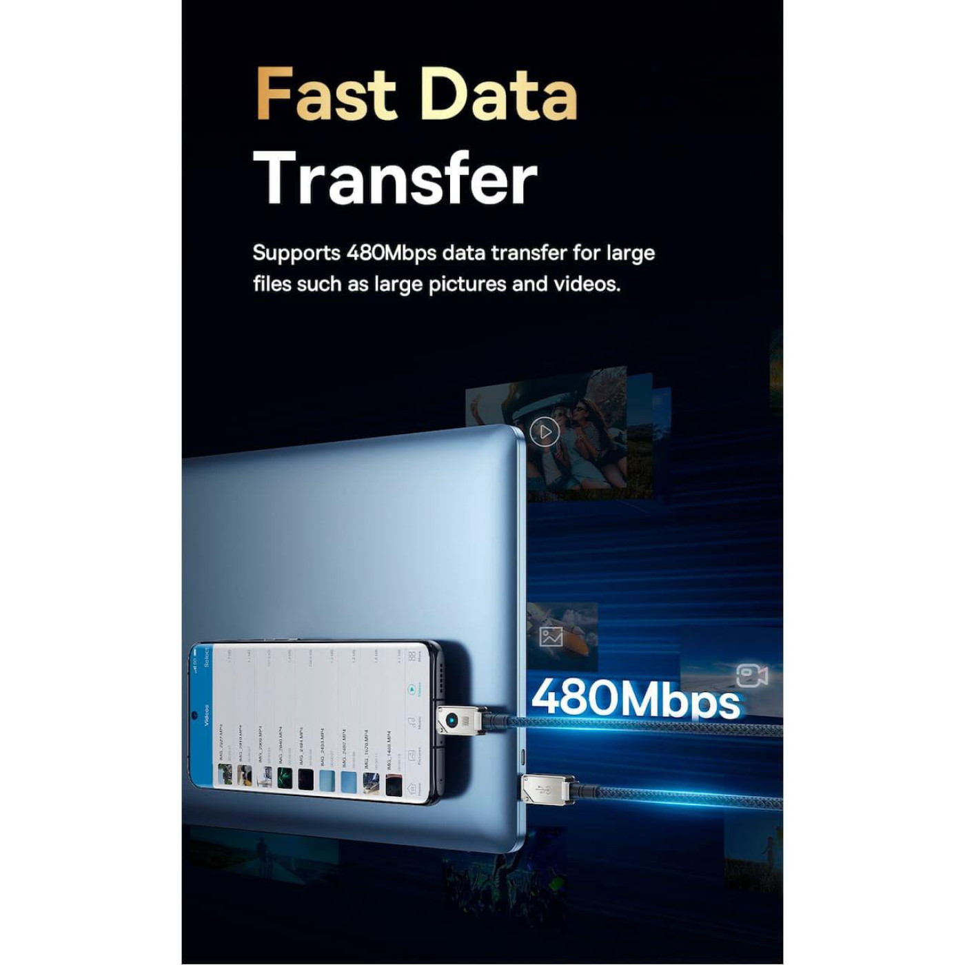 Кабель Baseus Unbreakable Series Fast Charging Data Cable Type-C to Type-C 100W 2m Cluster Black (P10355800111-01)