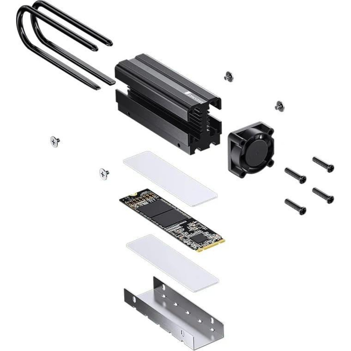 Радіатор для M.2 SSD JONSBO M.2-7 Black