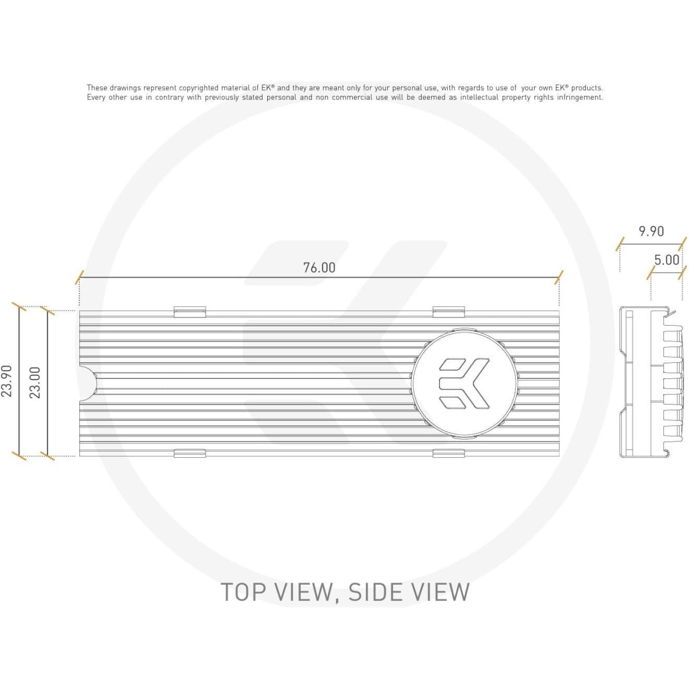 Радиатор EKWB EK-M.2 NVMe Heatsink - Purple 3830046994745