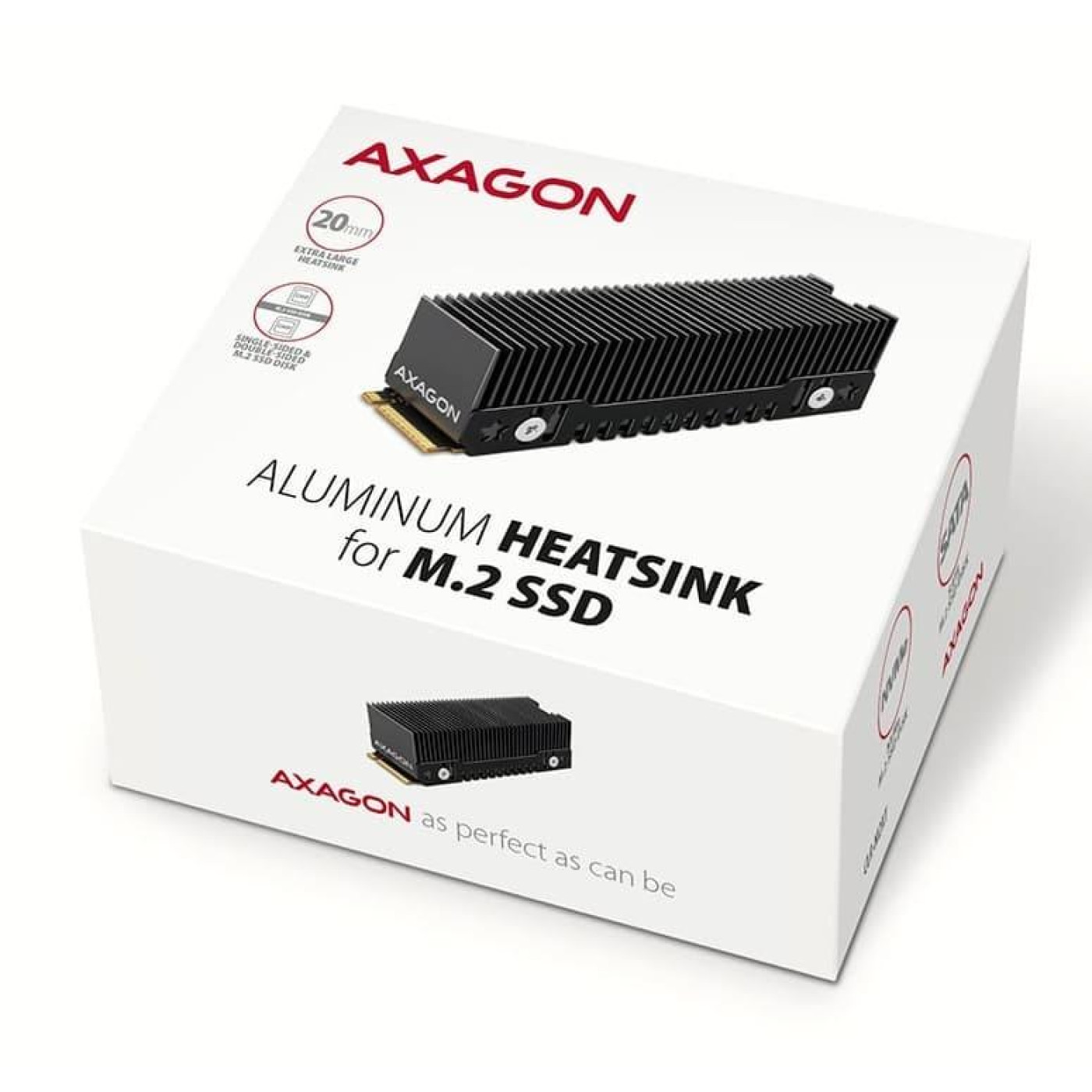 Радиатор з пасивним охолодженням для накопичувачив AXAGON CLR-M2XT heatsink for M.2 SSD