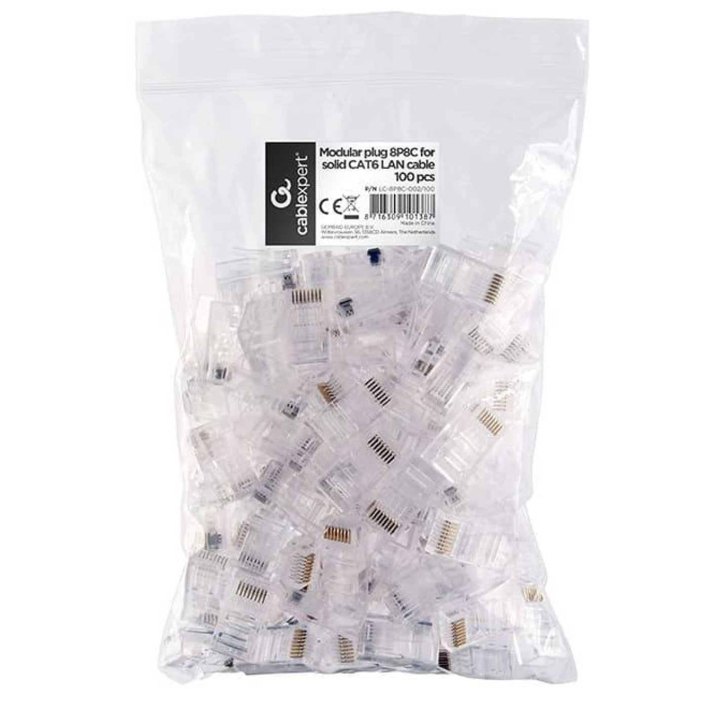 Коннектор RJ45 UTP 6 Cablexpert (LC-8P8C-002/100) 100 шт.