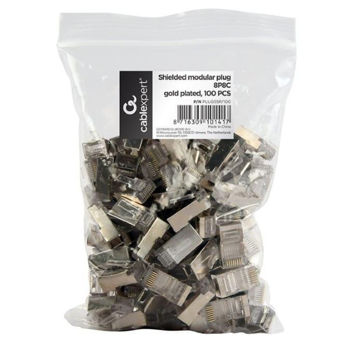 Коннектор RJ45 FTP 5e Cablexpert (PLUG5SP/100) 100 шт.