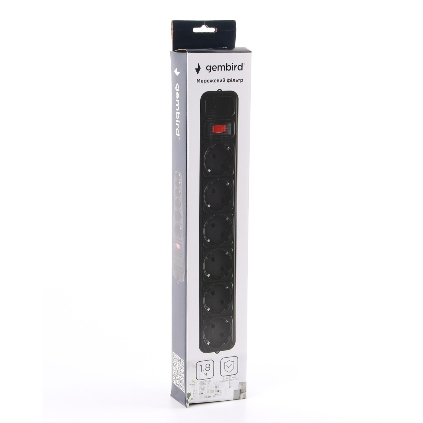 Сетевой фильтр Power Cube 6 розеток 1,8m Black (SPG6-G-6B)