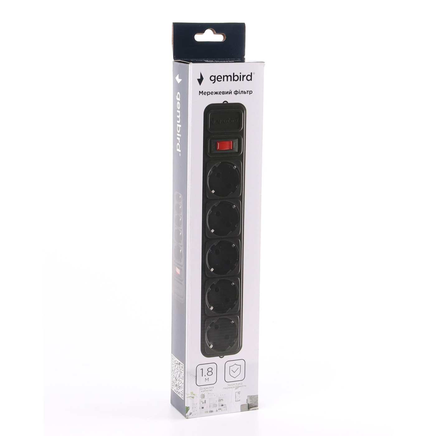 Сетевой фильтр Power Cube 5 розеток 1,8m Black (SPG5-G-6B)