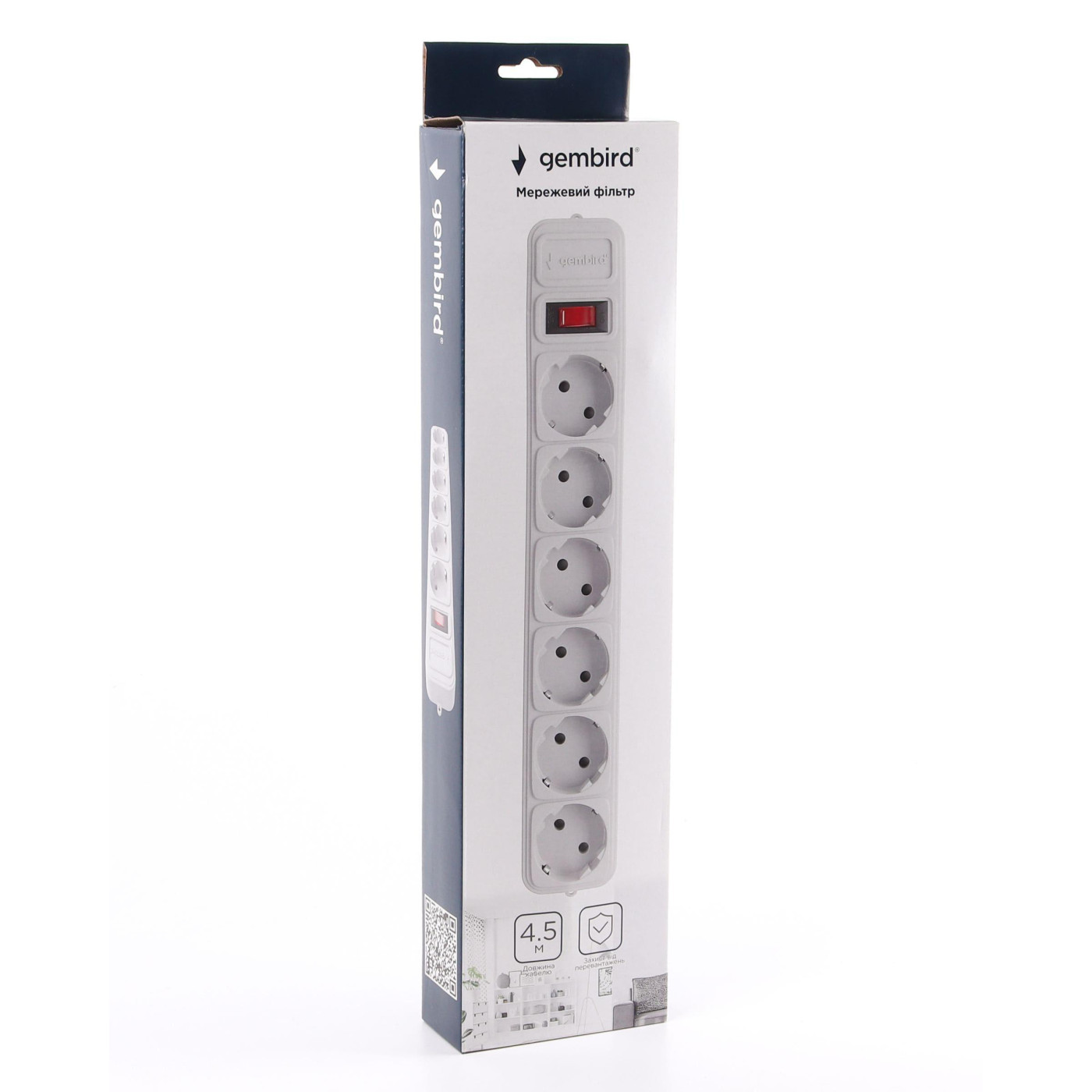 Сетевой фильтр Power Cube 6 розеток 4,5м серый (SPG6-G-15G)
