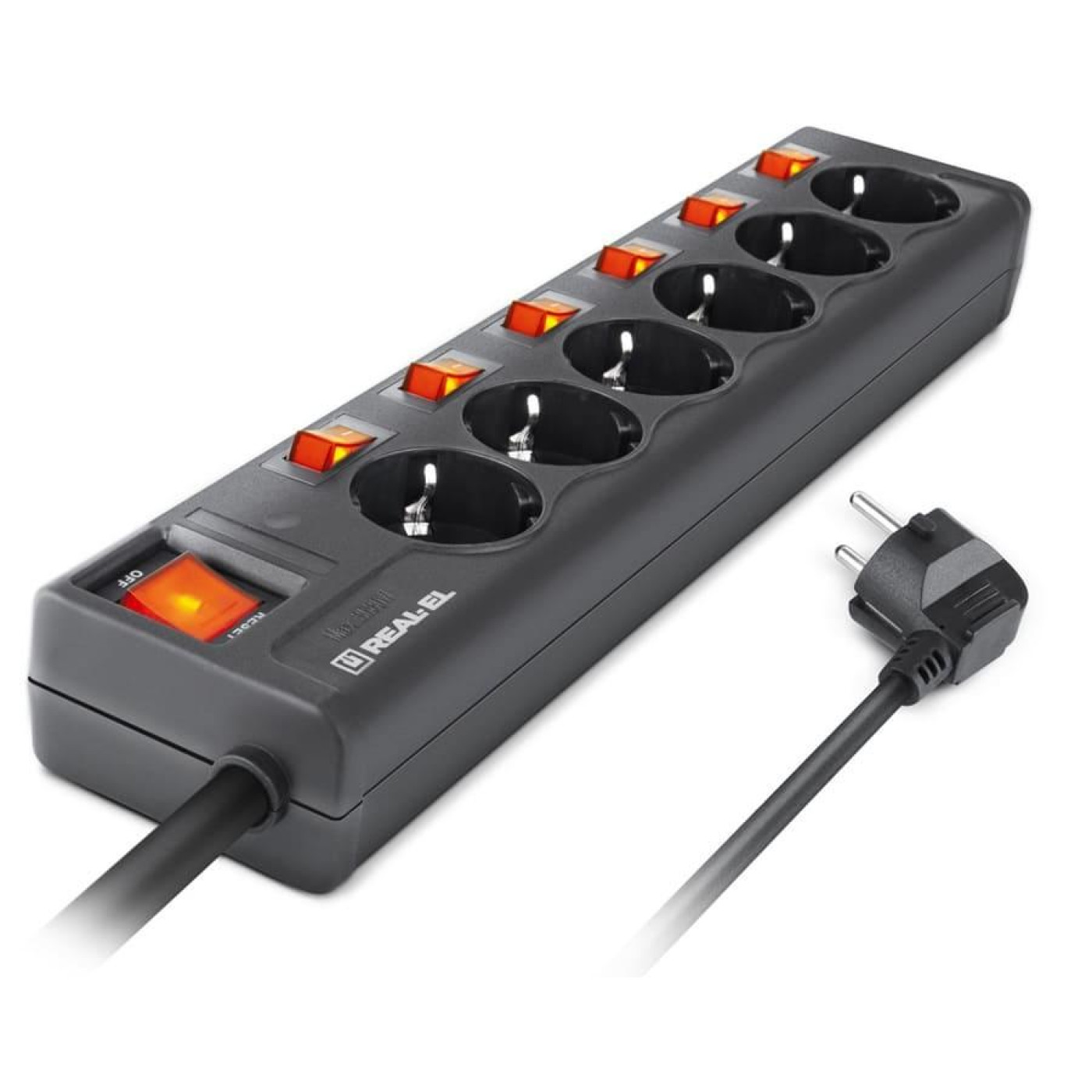 Сетевой фильтр RS-6 EXTRA 5,0m черный UAH (EL122300003)