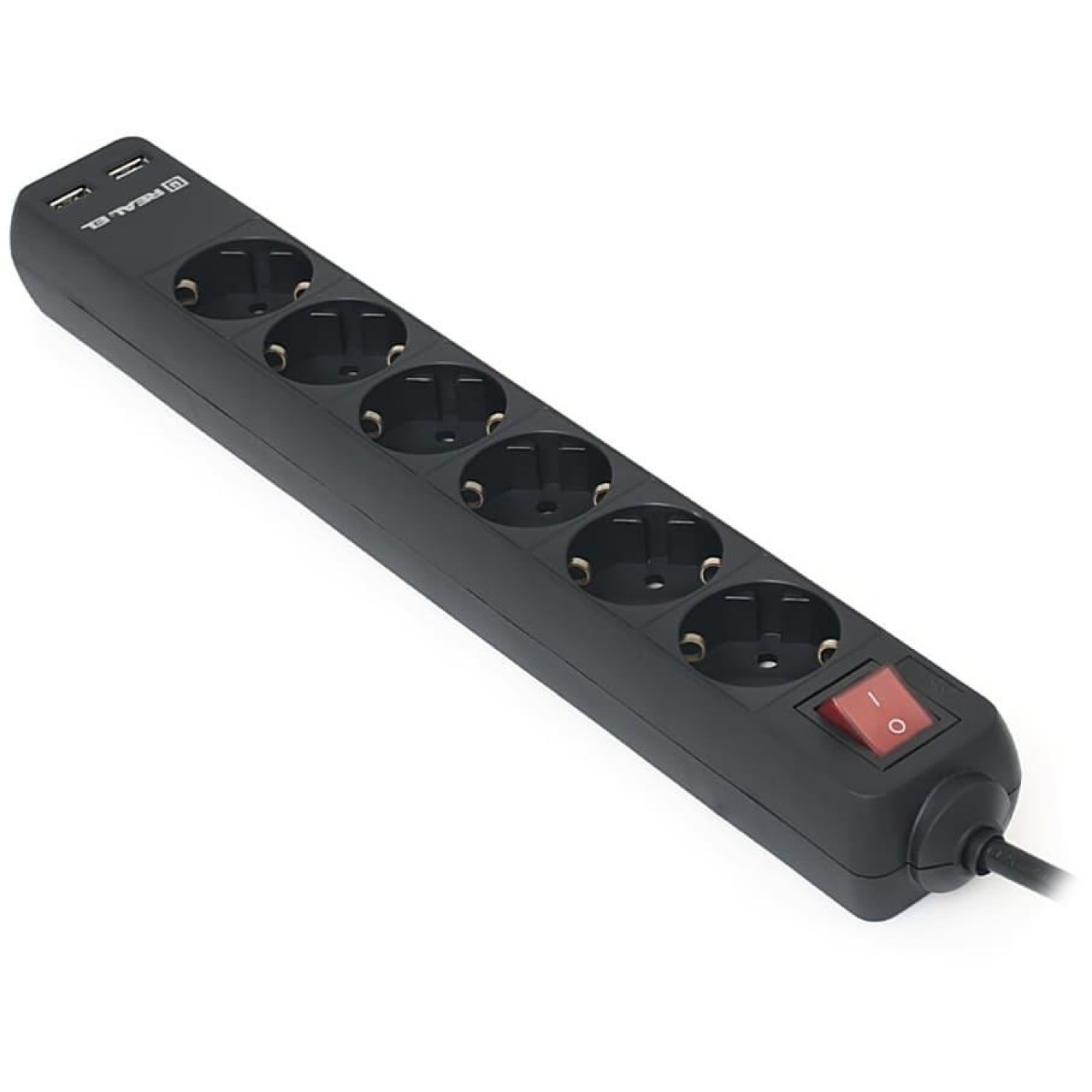 Сетевой фильтр RS-6 PROTECT USB 5m Black UAH (EL122300018)