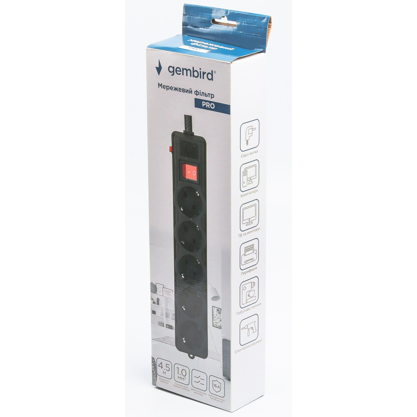 Сетевой фильтр SPG5-G-15B-PRO, 5 розеток (SPG5-G-15B-PRO)