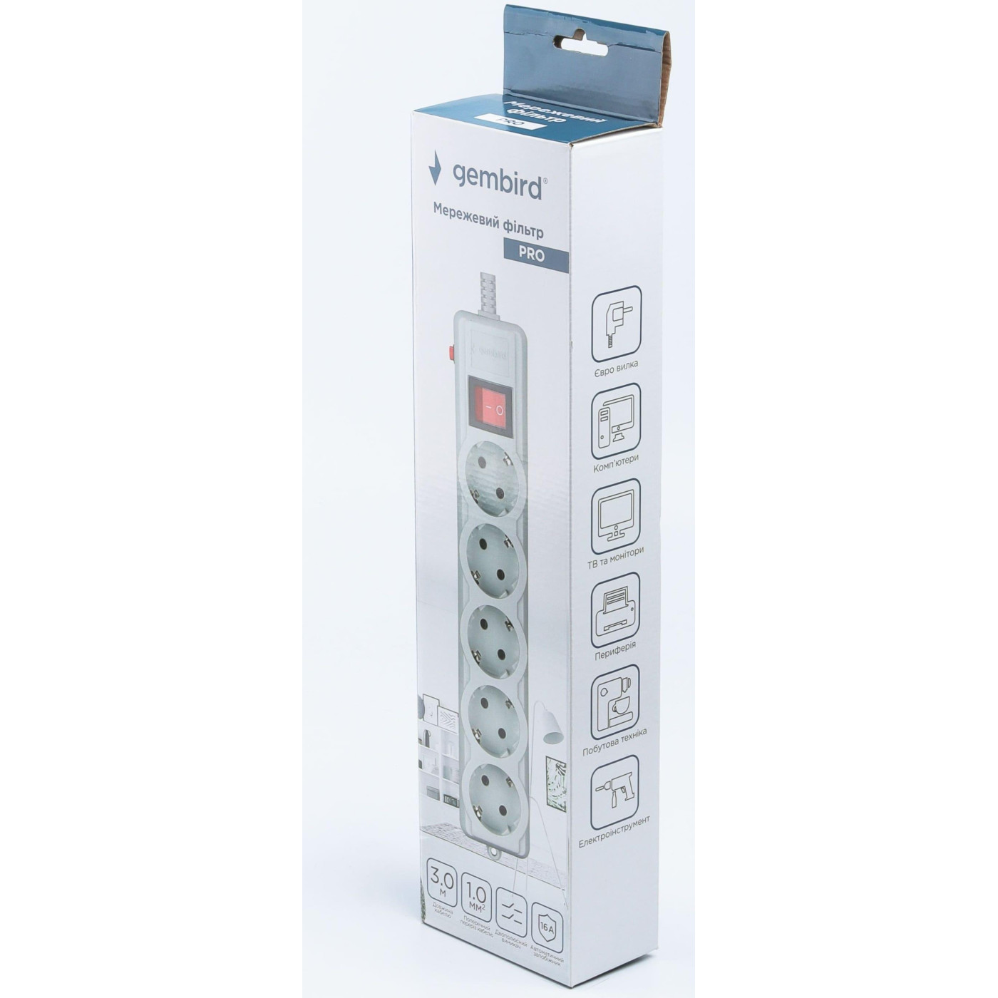 Сетевой фильтр iрий, SPG5-G-10G-PRO, 5 розеток (SPG5-G-10G-PRO)