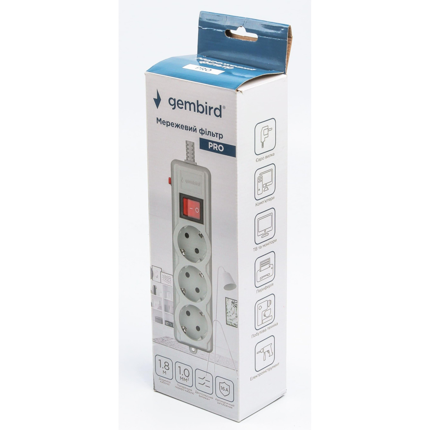 Сетевой фильтр iрий, SPG3-G-6G-PRO, 3 розетки (SPG3-G-6G-PRO)