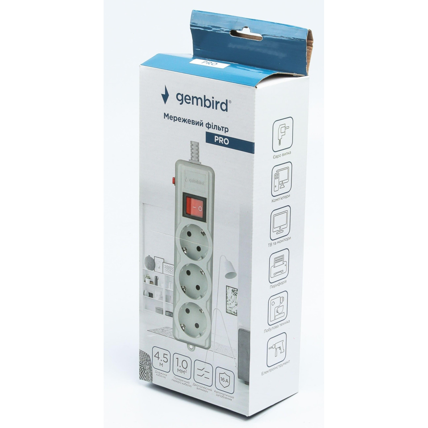 Сетевой фильтр iрий, SPG3-G-15G-PRO, 3 розетки (SPG3-G-15G-PRO)