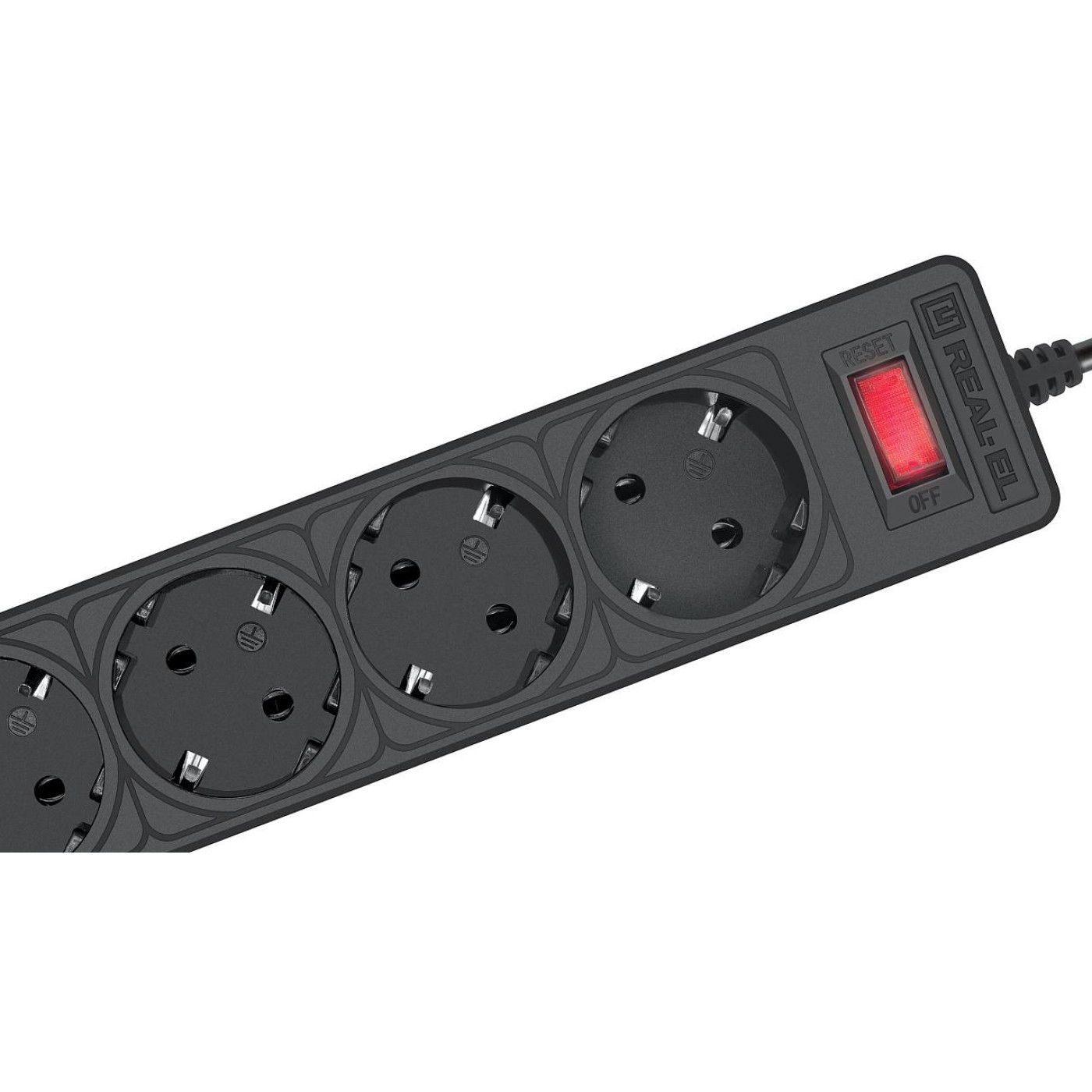 Фильтр живлення REAL-EL RS-Protect 505 1.8 м Black (EL122300044)
