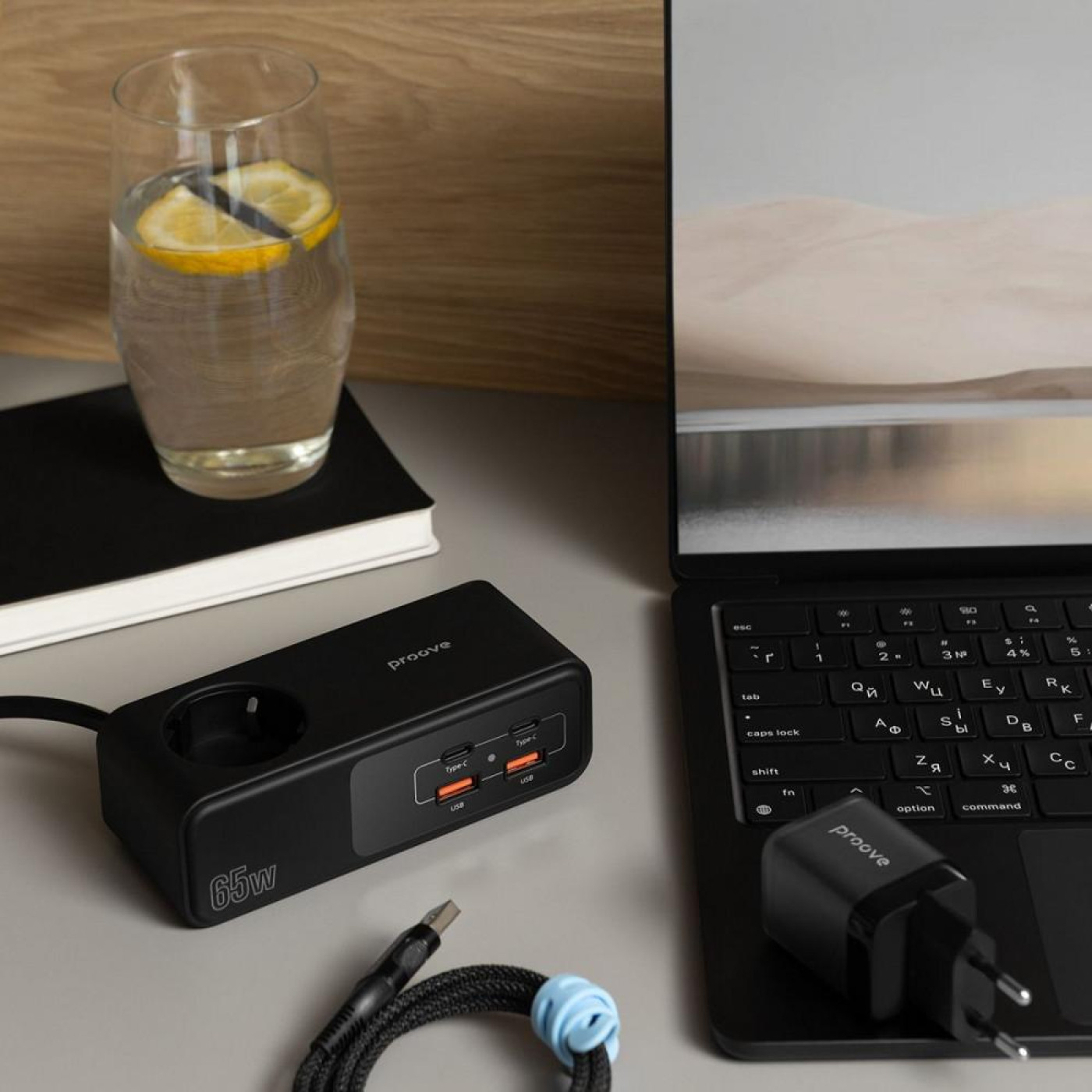 Сетевой фильтр Proove Homester Pro 65W (AC + 2xType-C + 2xUSB) 1.5m black (PSHP25002201)