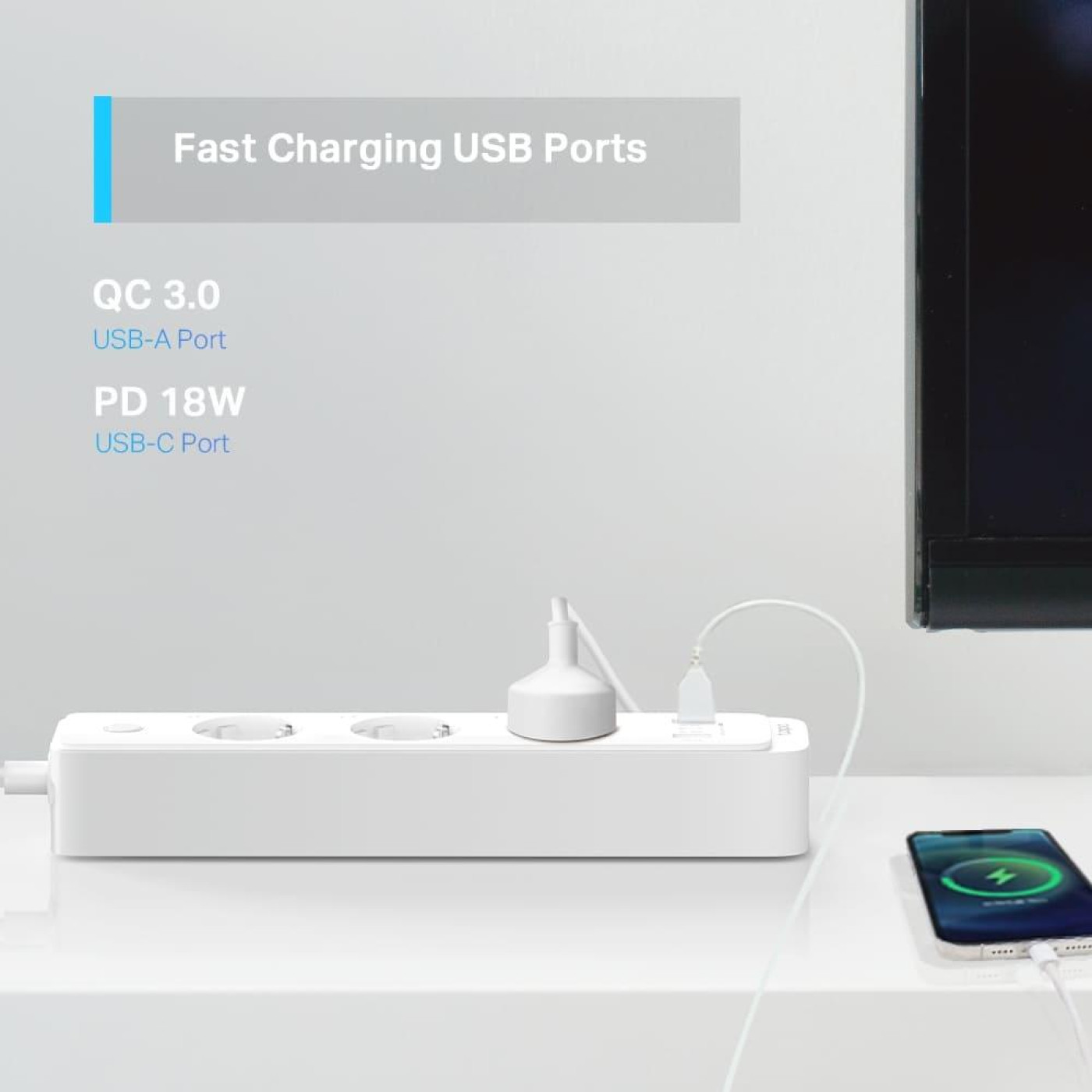 Сетевой фильтр Wi-Fi подовжувач живлення TP-Link, Tapo P300 (Tapo P300)