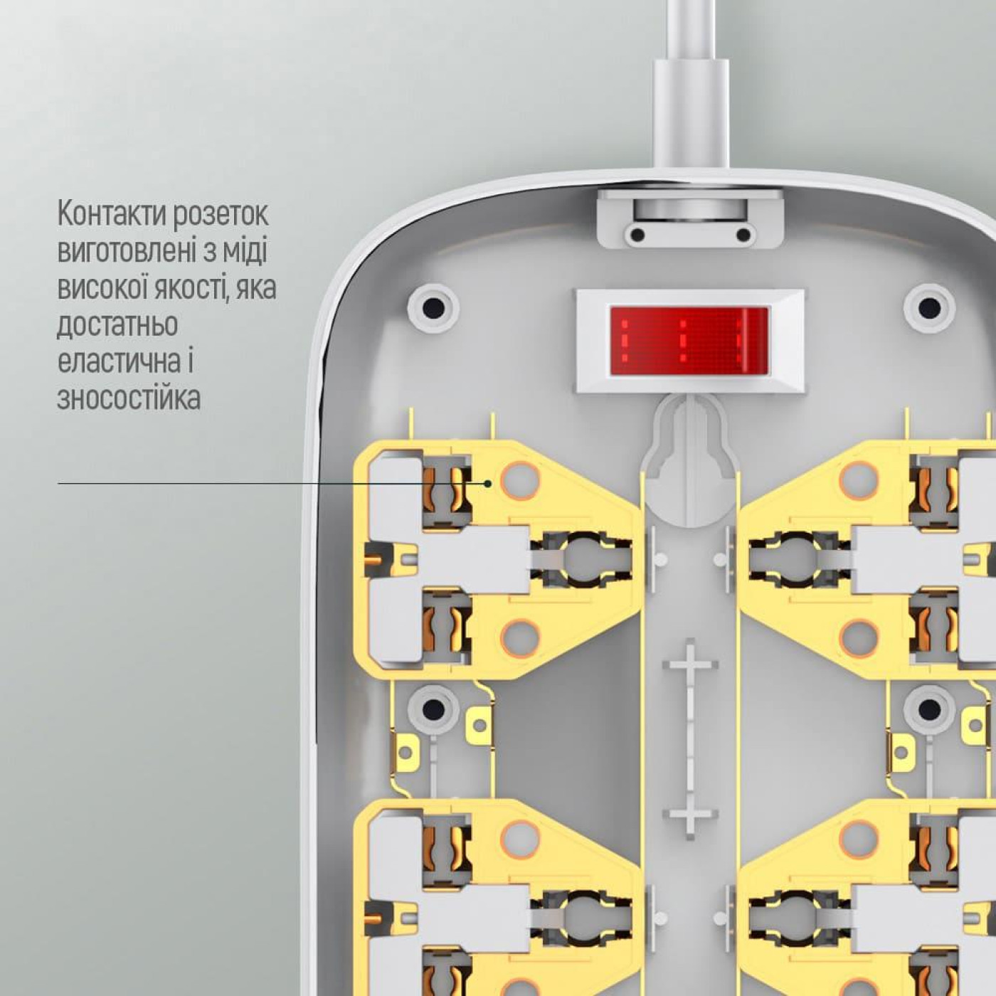 Сетевой фильтр CW-CHU44QW 4 розетки, 4 USB (1QC3.0+3 AUTO ID), 1.8 м, белый (CW-CHU44QW)