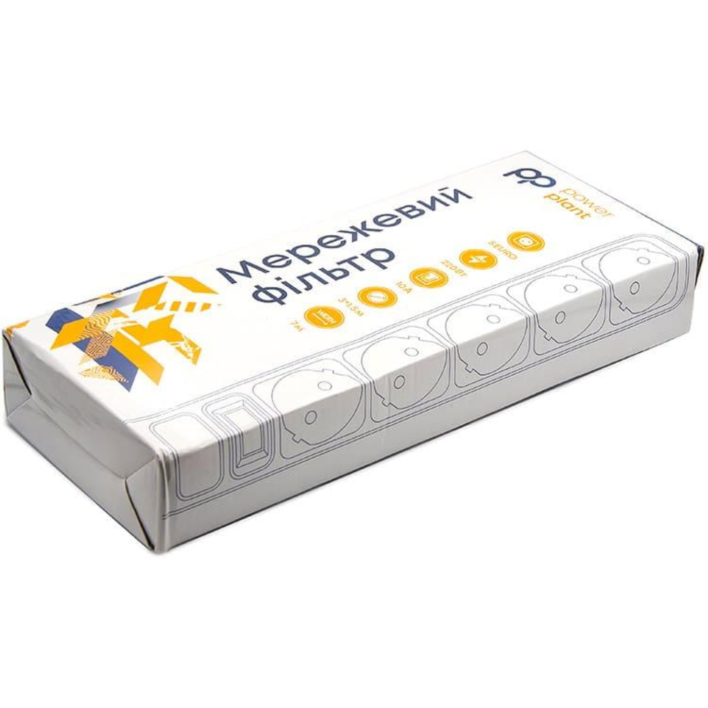 Сетевой фильтр JY-1056/7 5 розеток, 7 м, белый, коробка (PPSA10M70S5B)