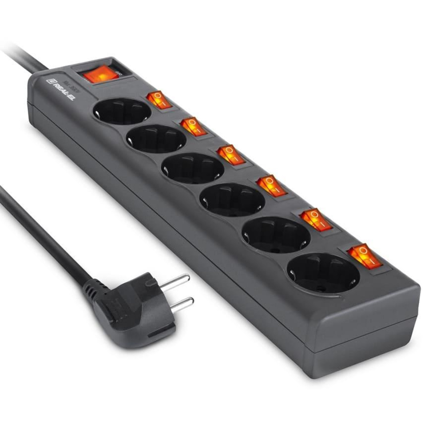 Сетевой фильтр RS-6 EXTRA 3,0m черный (EL122300002)