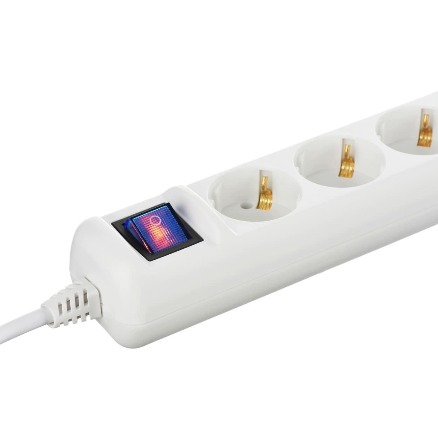 Сетевой фильтр 3хТип F, 3х1.5мм кв, 16A, 1.5м, билий (2E-U03ESM1.5)