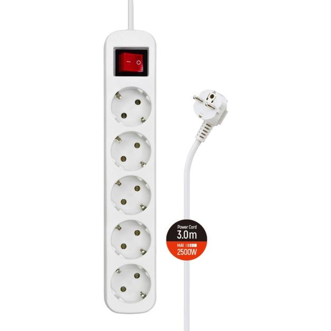 Сетевой фильтр olorWay 5 розетки/3M White (CW-PSEA53W)