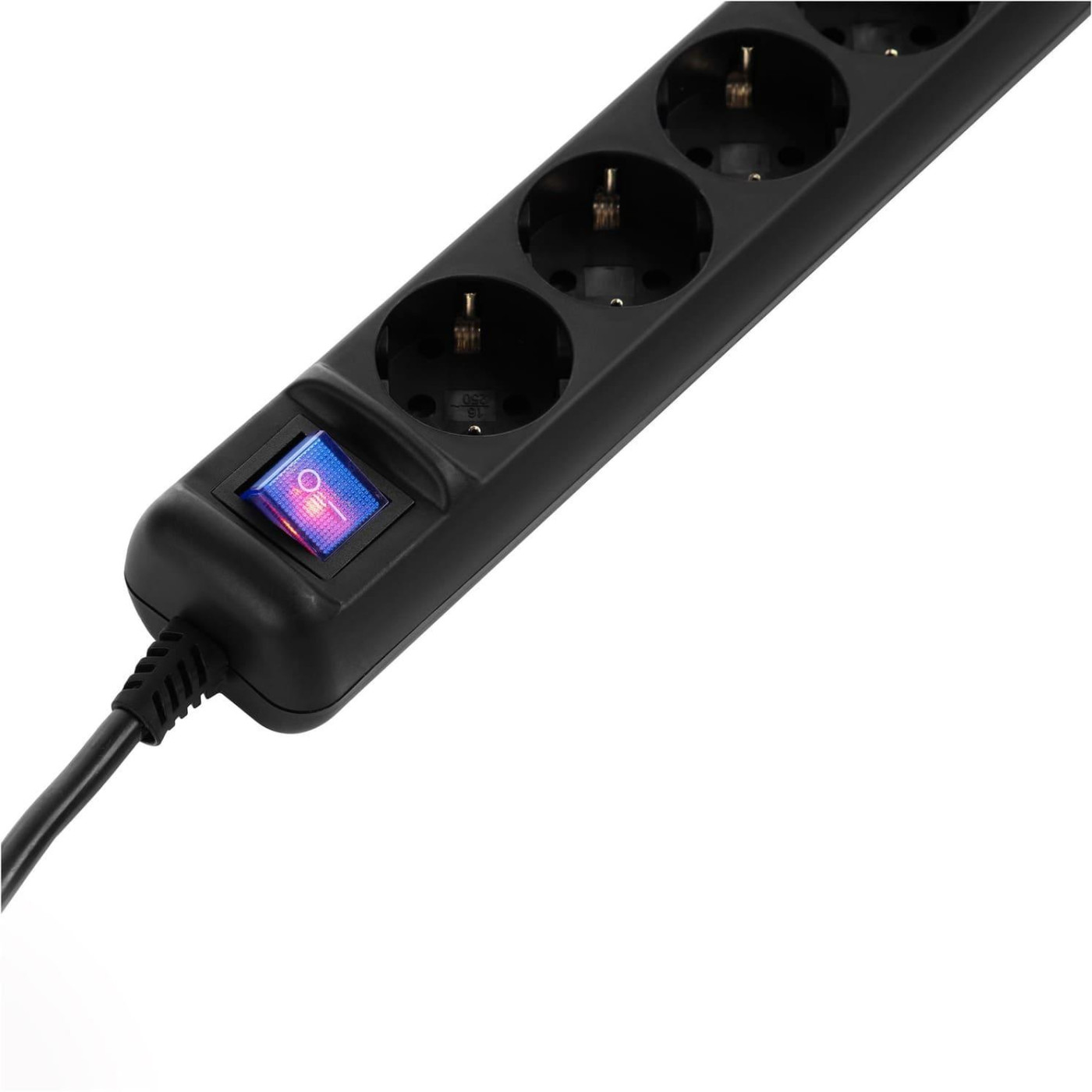 Сетевой фильтр на 5 розеток 3м, чорний (2E-U05ESM3BK)