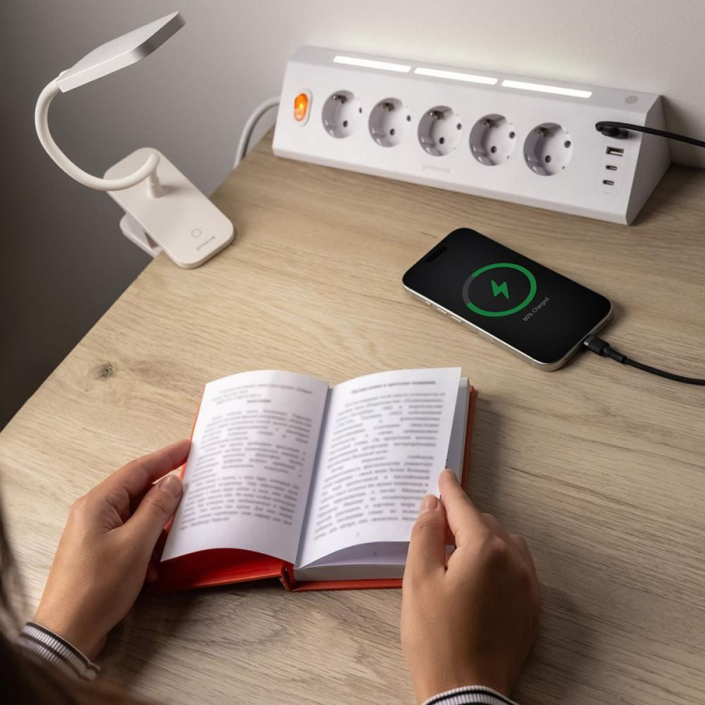 Сетевой фильтр Proove Prism Socket (5xAC + 2xType-C + 2xUSB) 1.6m white (PSPS25002202)