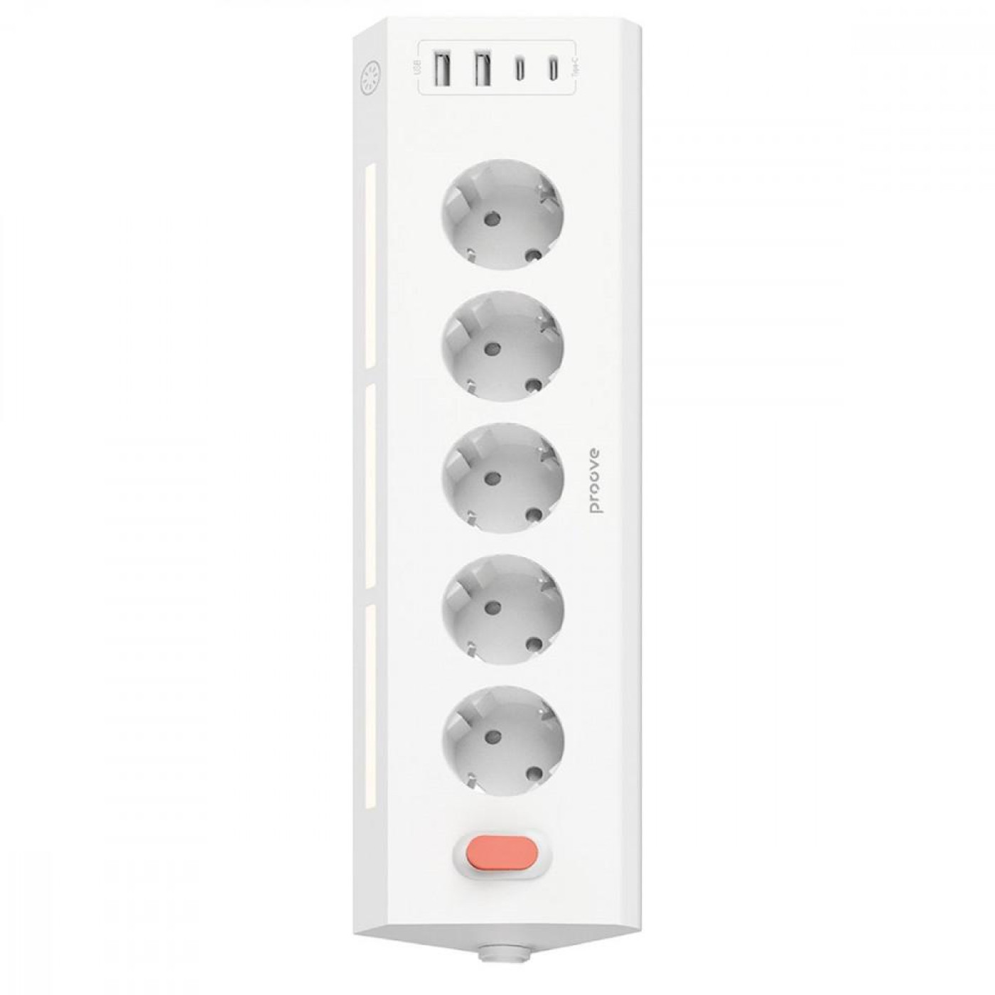 Сетевой фильтр Proove Prism Socket (5xAC + 2xType-C + 2xUSB) 1.6m white (PSPS25002202)