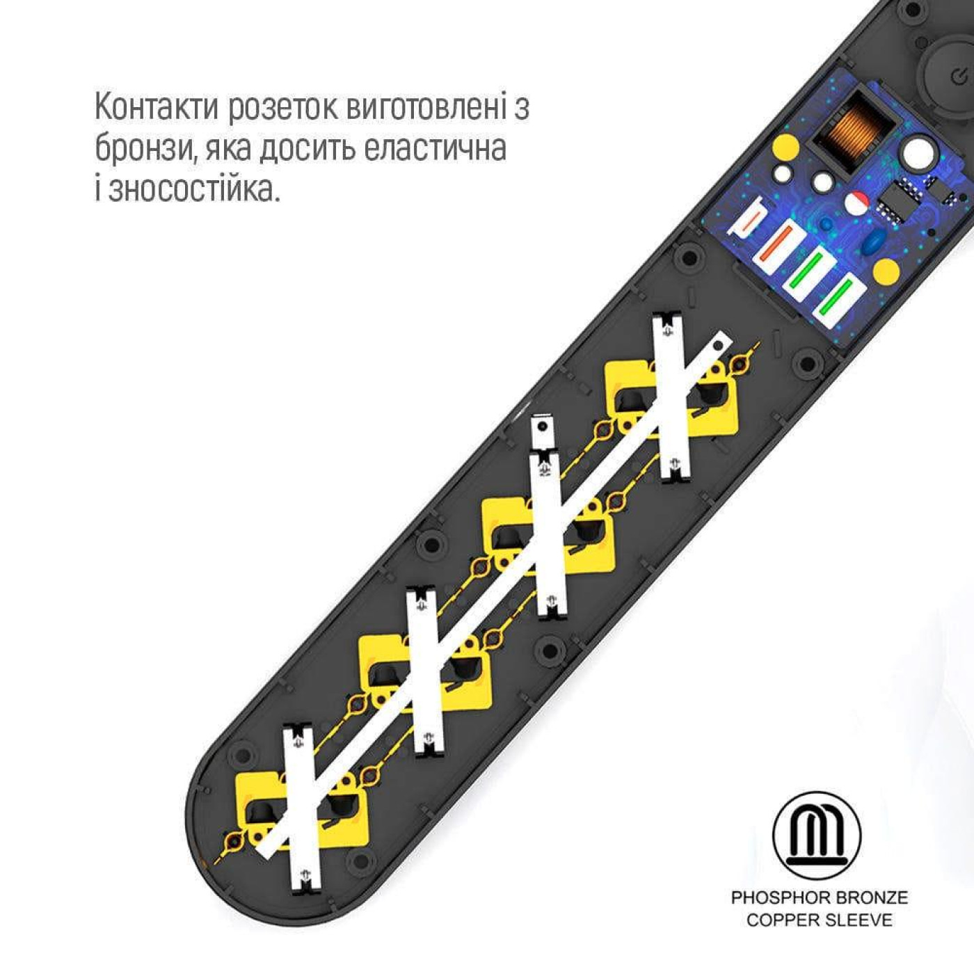 Мережевий фильтр-подовжувач СolorWay 4 розетки/4USB (Type-C PD20W + 3USB QC3.0) (45W) Black 2M