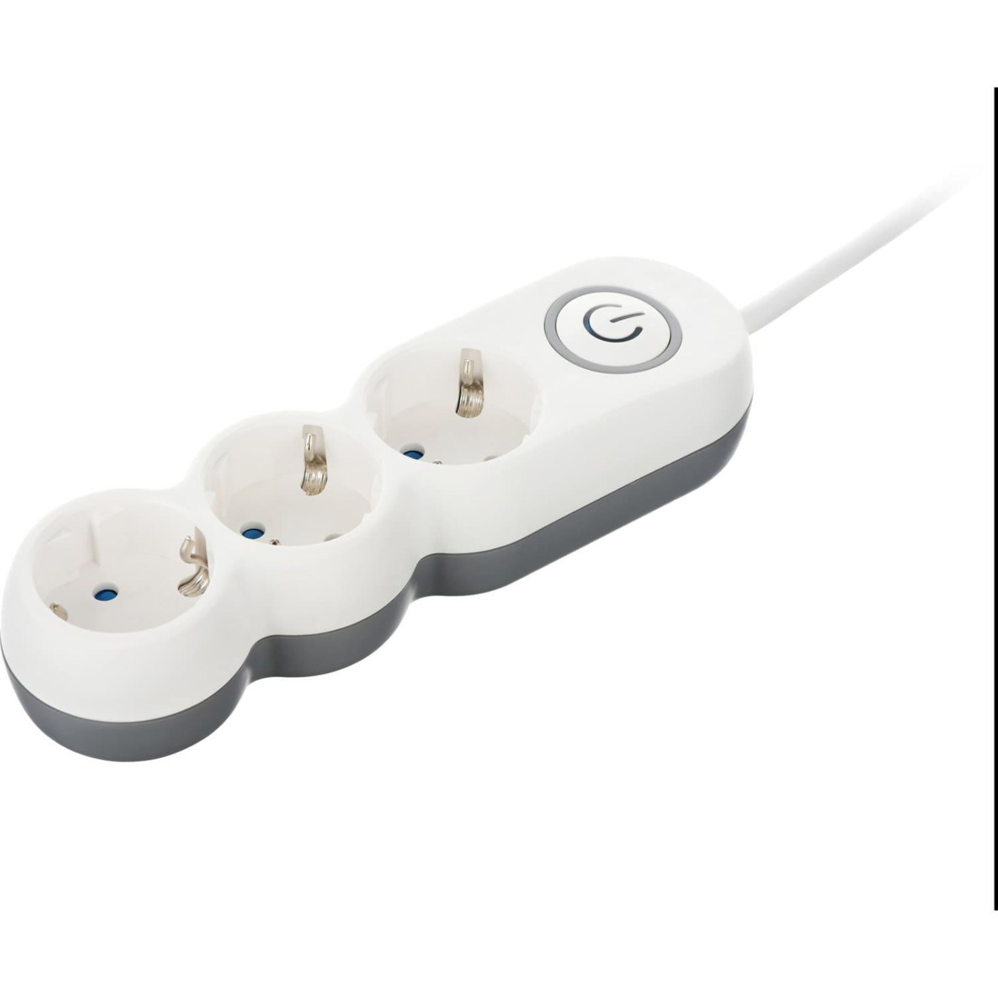 Сетевой фильтр Plus 3хТип F, 3х1мм кв, 10A, 3м, било-сирий (2E-U03VES3M)