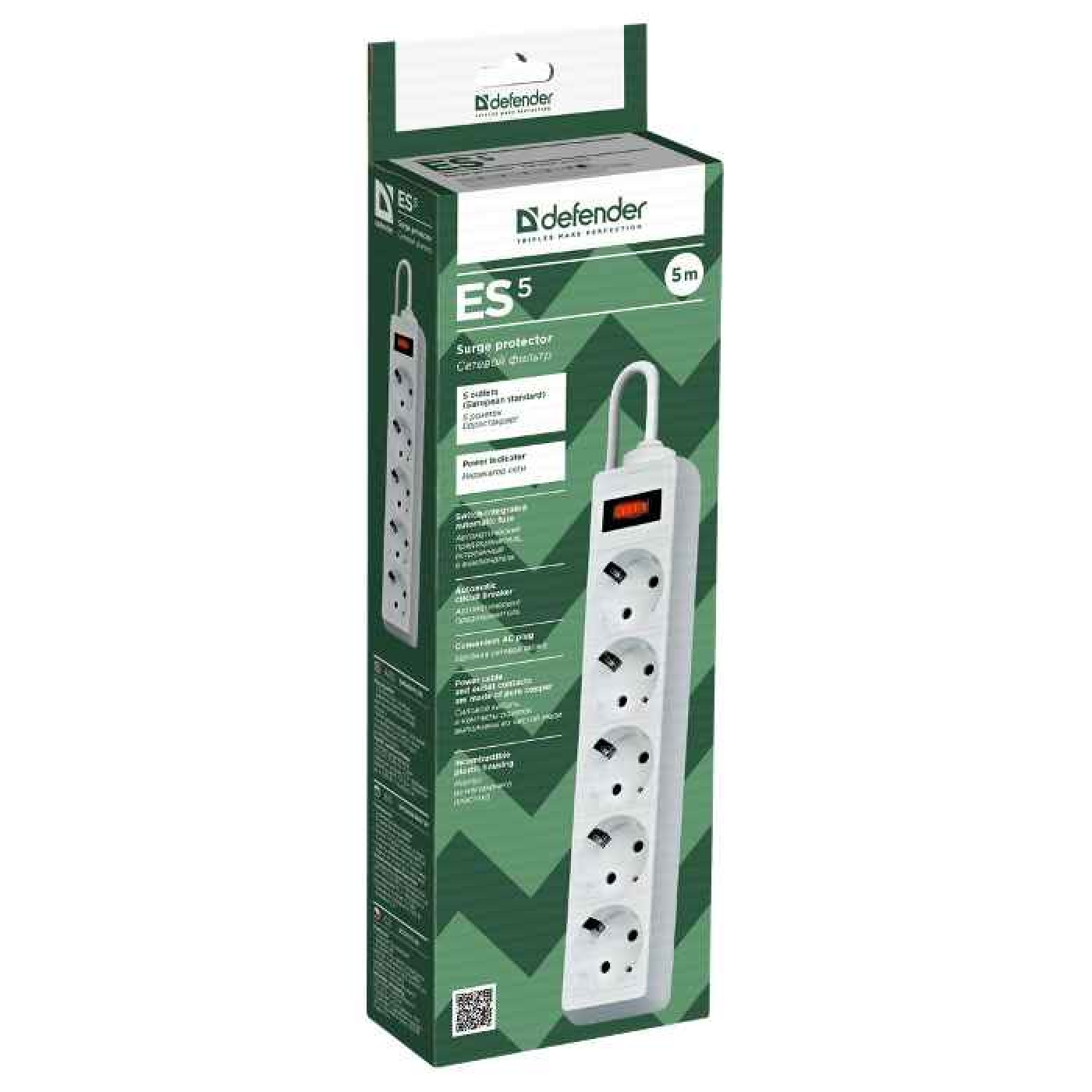 Сетевой фильтр ES 5m 5 роз. white (99483)