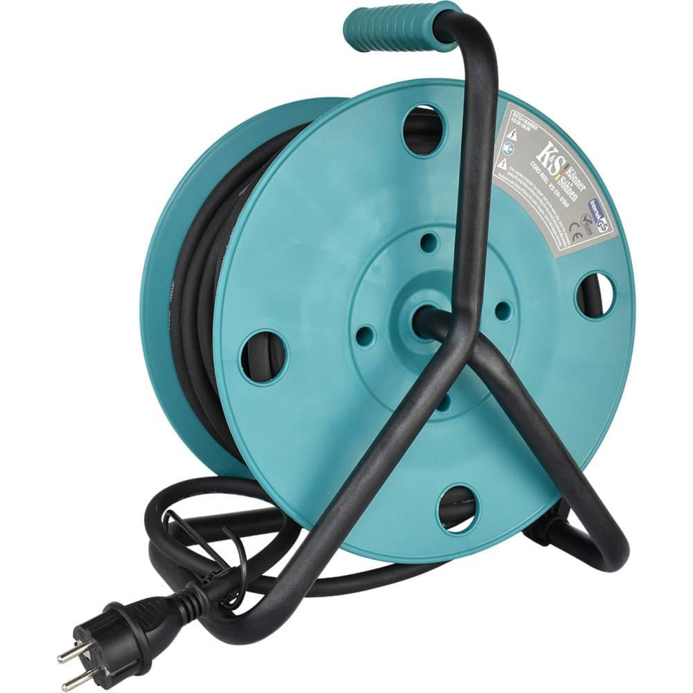 Сетевой фильтр KS CR-15M, 3000Вт, 4х16А/230В, 3х1.5мм, IP44, 3.2кг, на котушци, 15м, чорний (KSCR-15M)