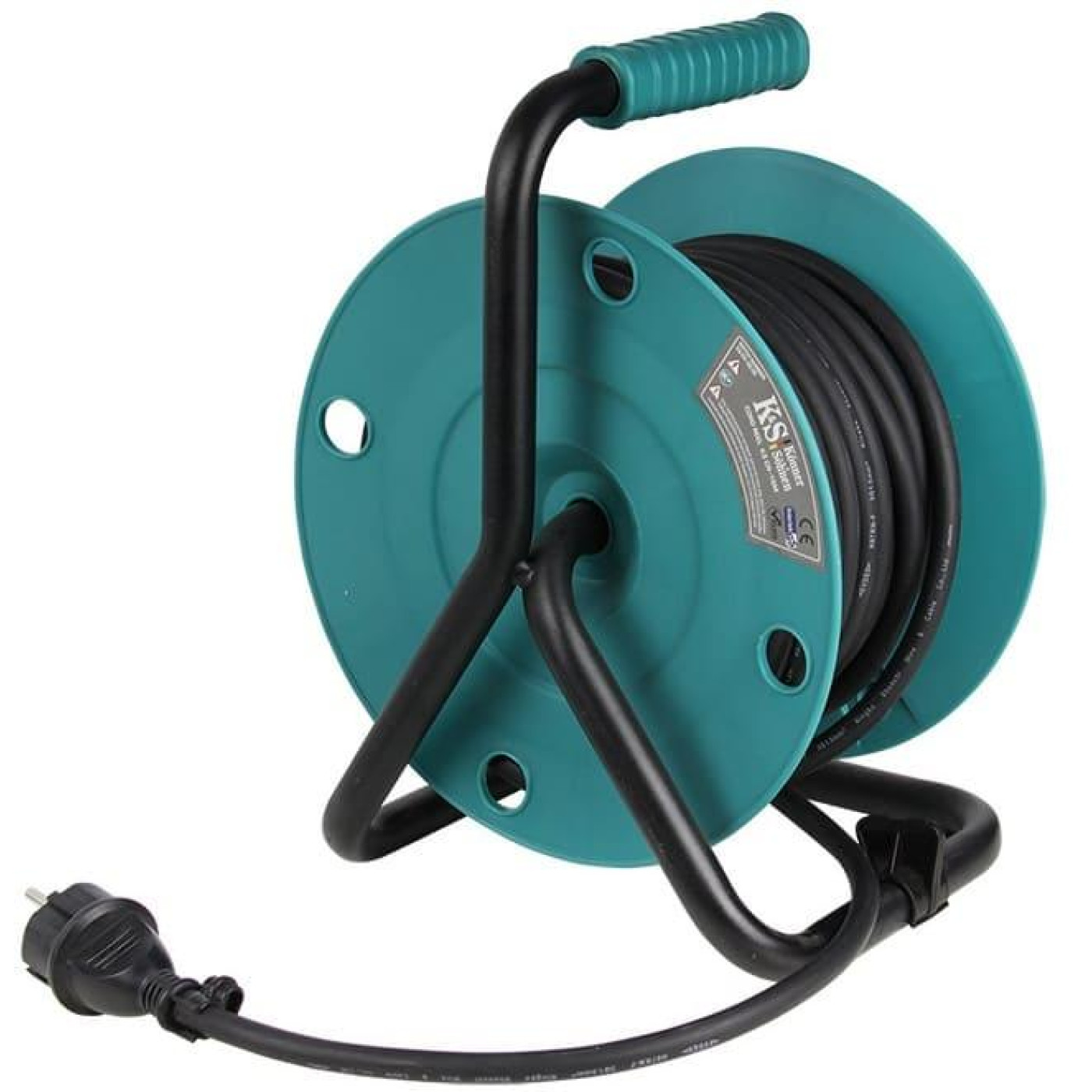 Сетевой фильтр KS CR-15M, 3000Вт, 4х16А/230В, 3х1.5мм, IP44, 3.2кг, на котушци, 15м, чорний (KSCR-15M)