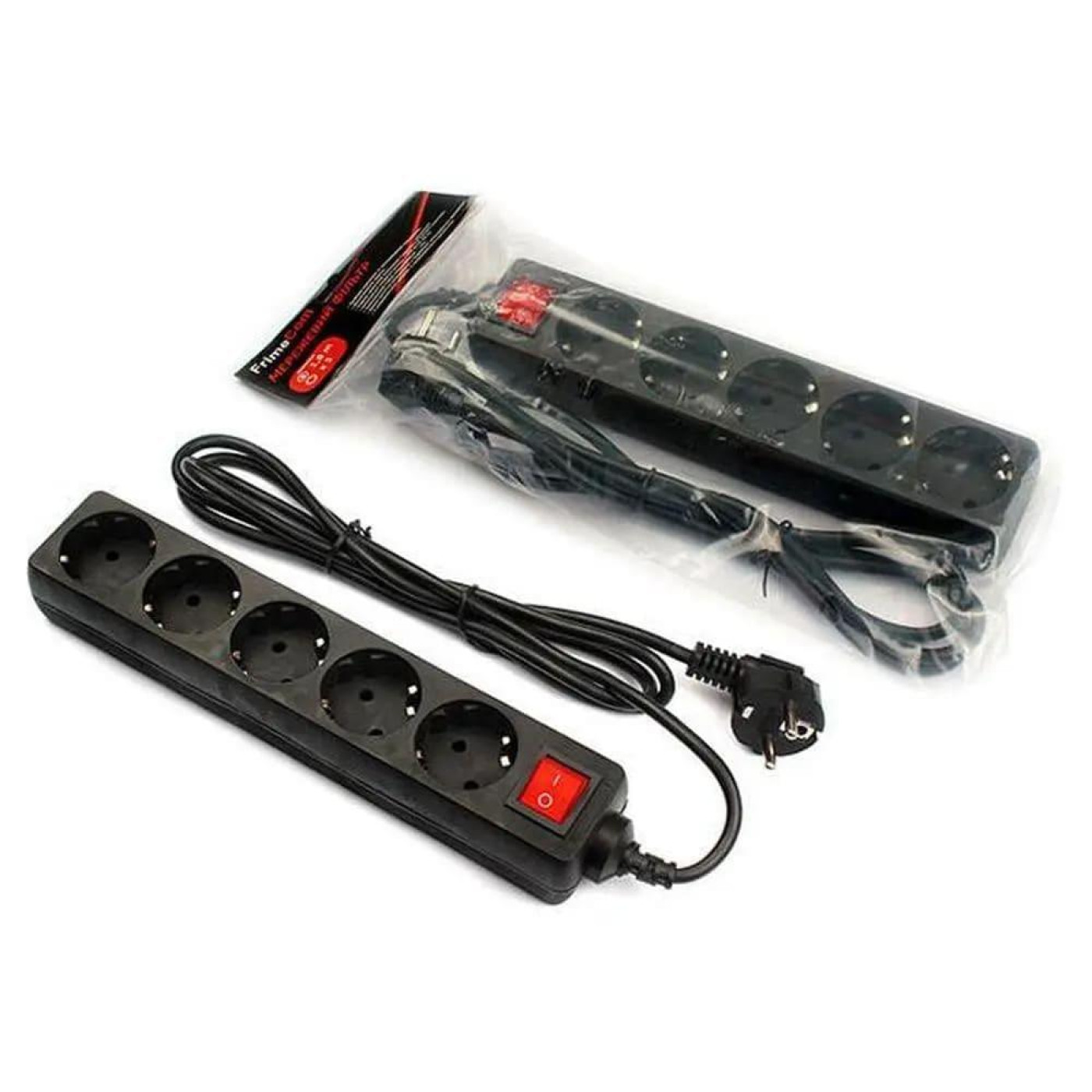 Мережевий фільтр 5 розеток, 1.8 м, черний OEM (FC-B2005W 1.8 B)