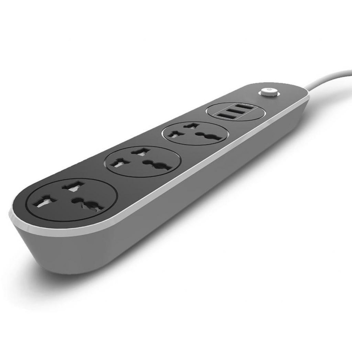 Мережевий фільтр olorWay 3 розетки, 3xUSB, 1.8м, Black (CW-CHU33B)