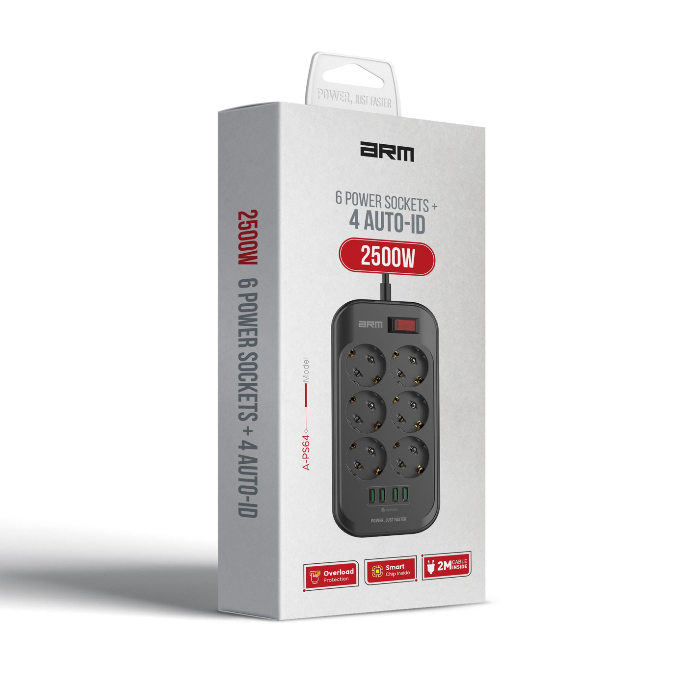 Сетевой фильтр ArmorStandart A-PS64 2m Black (ARM70435)