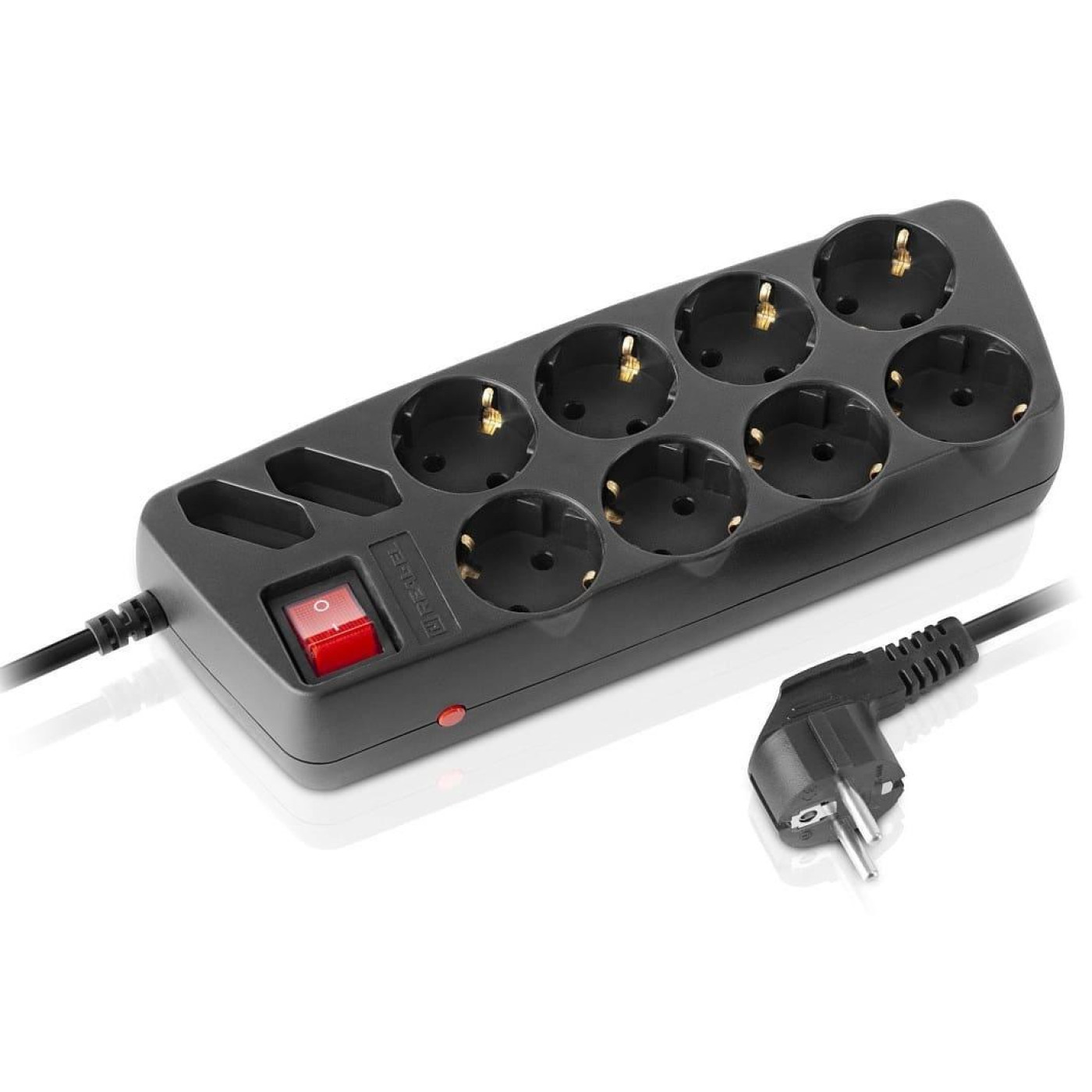 Сетевой фильтр RS-10 Protect 10 розеток 1.8 м Black, 10А, до 2.3 кВт, выключатель, заземление (EL122300038)