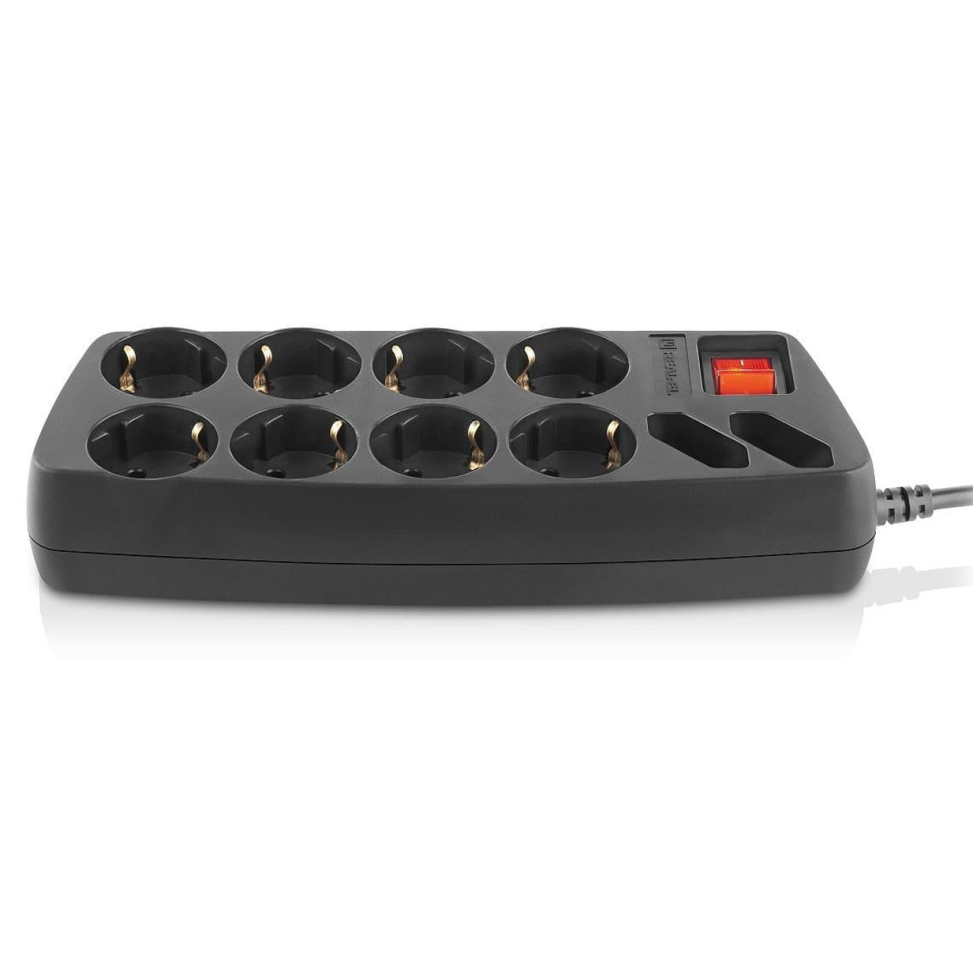 Сетевой фильтр RS-10 Protect 10 розеток 1.8 м Black, 10А, до 2.3 кВт, выключатель, заземление (EL122300038)