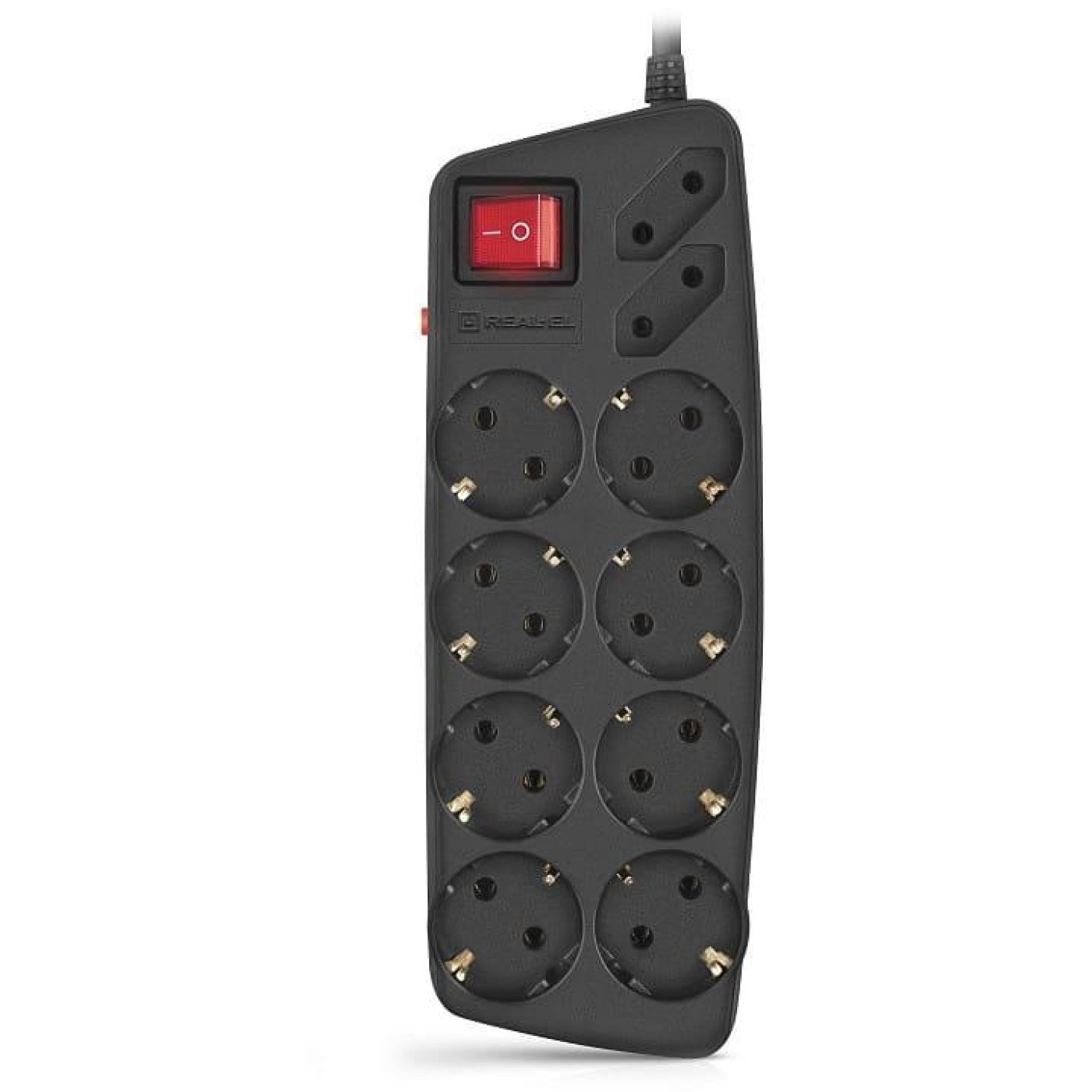 Сетевой фильтр RS-10 Protect 10 розеток 1.8 м Black, 10А, до 2.3 кВт, выключатель, заземление (EL122300038)
