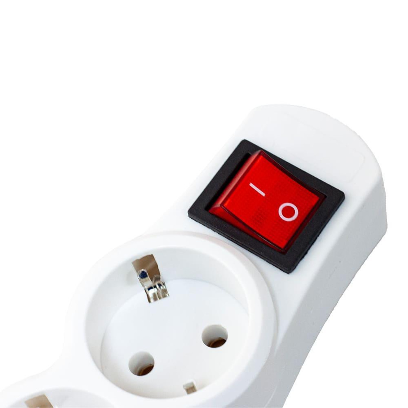 Фильтр сетевой GTL ES05K, 5 розеток, 1.8 м, White, 10А, до 2.3 кВт, выключатель, заземление, 3x0.75 мм² (GTL-XH-ES05K-1.8W)