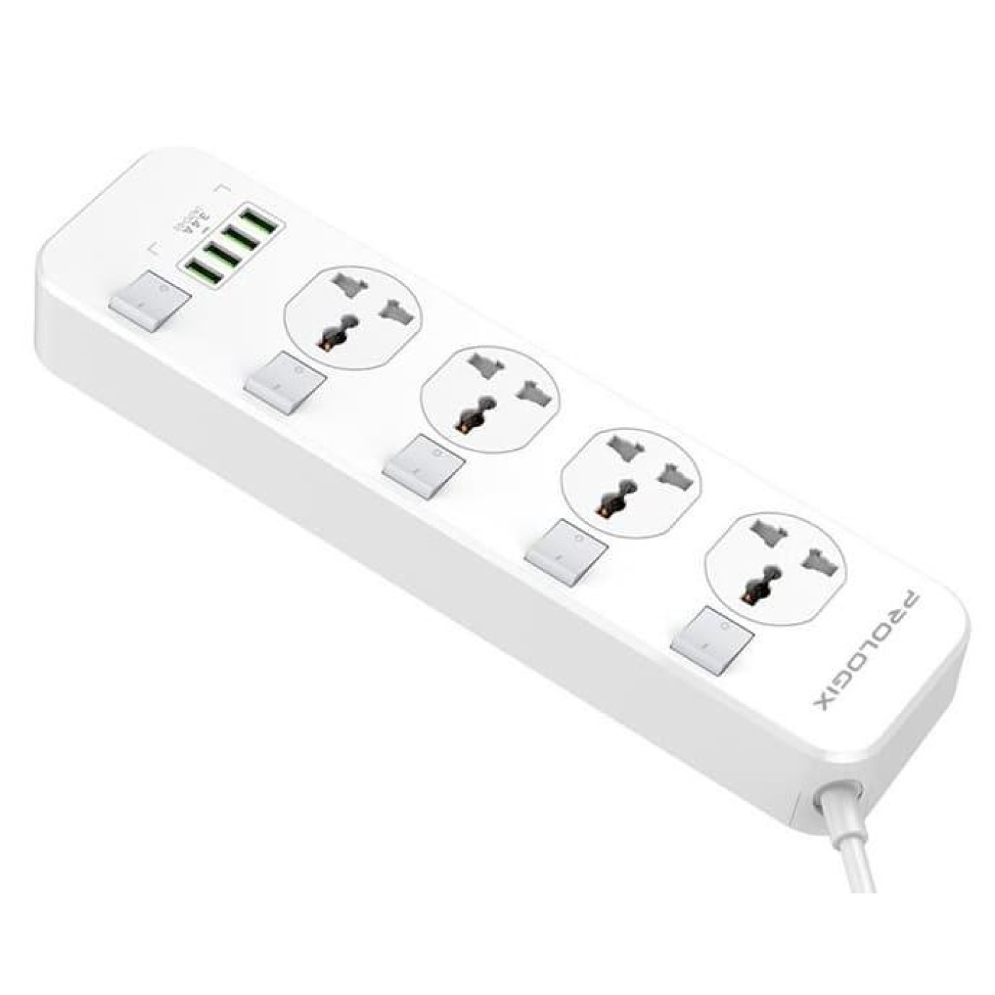 Мережевий фільтр Premium 4 розетки, 4 USB, 2 м, белий (PR-SC4408W)