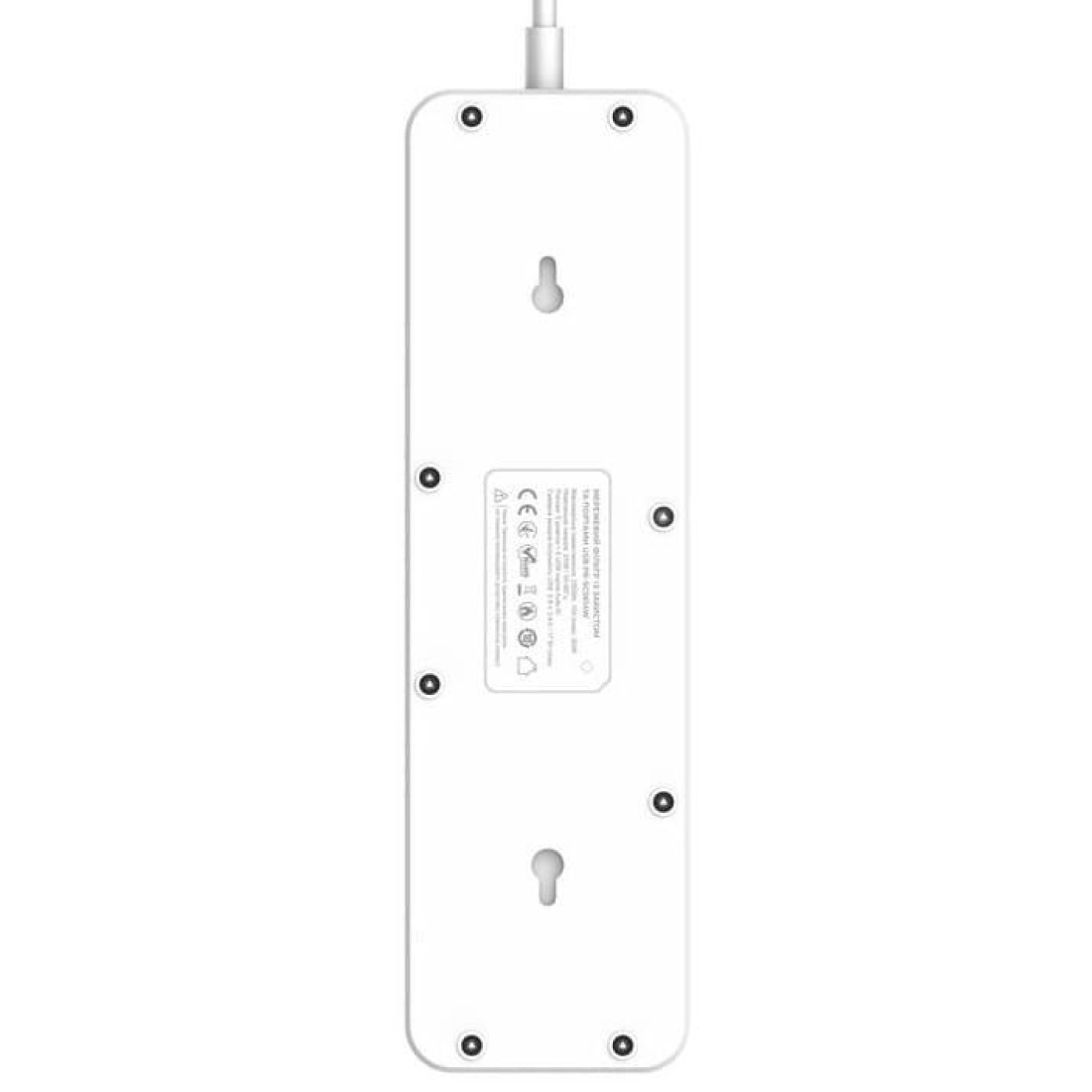 Мережевий фільтр Premium 5 розеток, 6 USB AUTO ID, 2 м, белий (PR-SC5614W)