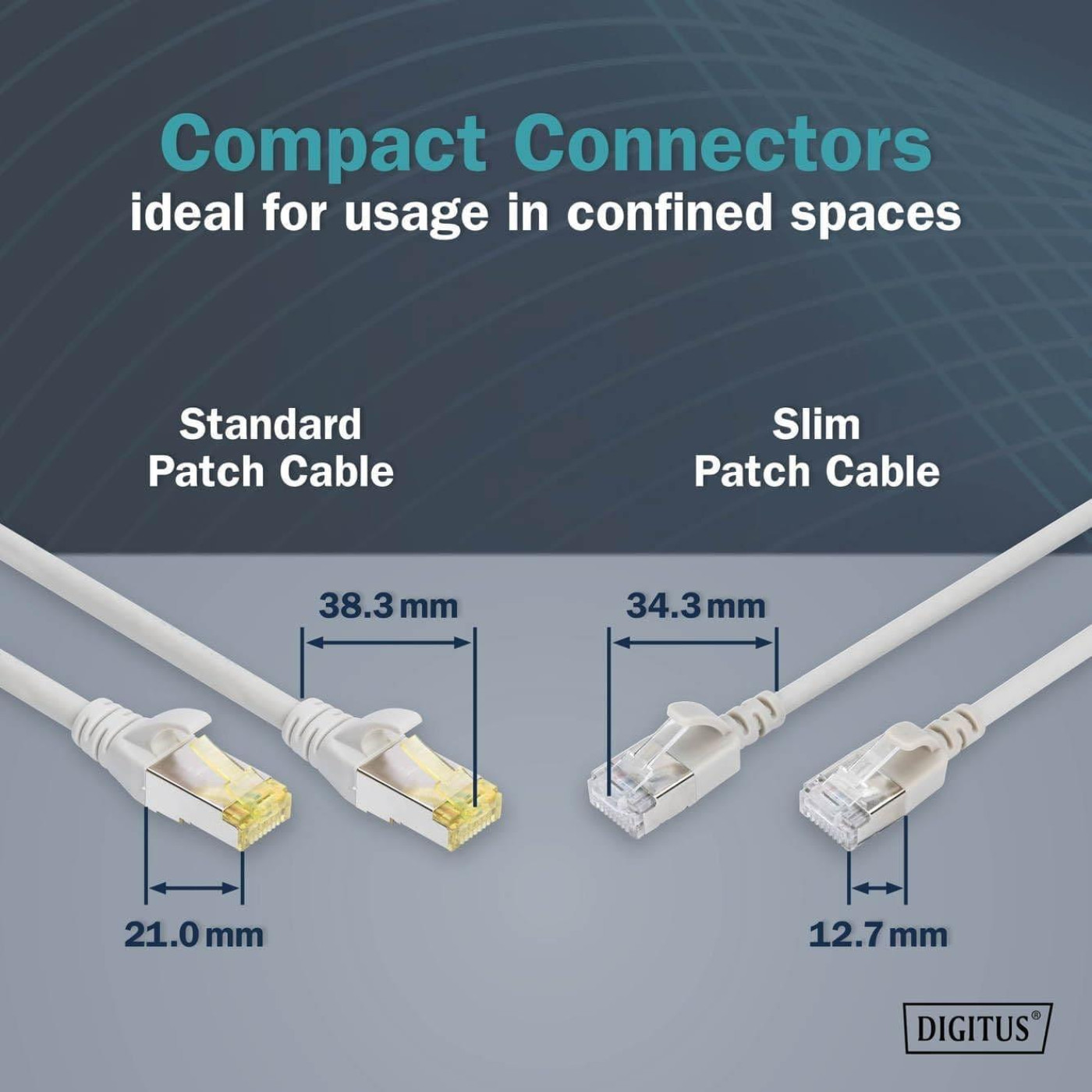 Патч-корд DIGITUS CAT 6a F-FTP Slim, 2 м, AWG 32/7, Cu, LSZH, сирий