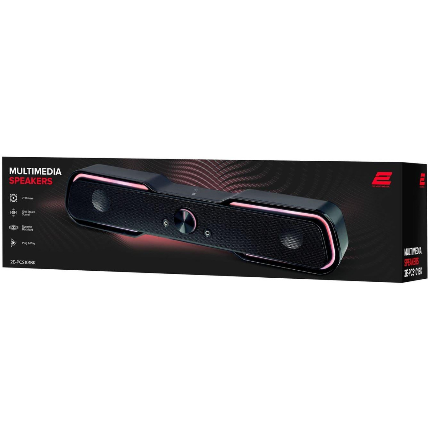 Саундбар 2E PCS101 RGB USB Black (2E-PCS101BK)